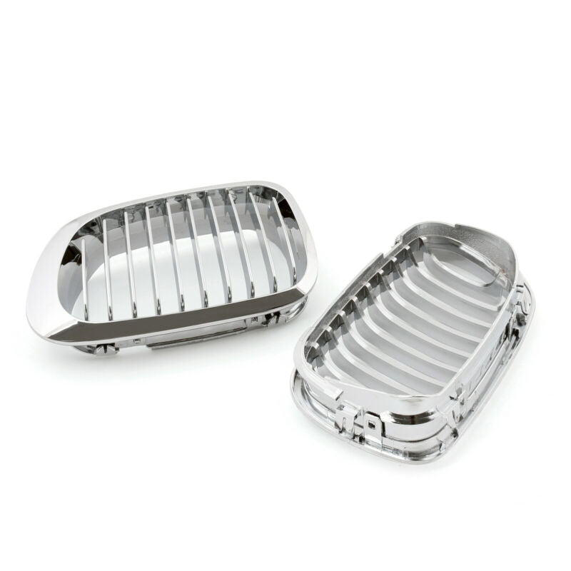 Przednie ogrodzenie Fende Grible ABS Chrome Mesh dla BMW E46 2 Portes 1998 1999 2000 2001 Series 3