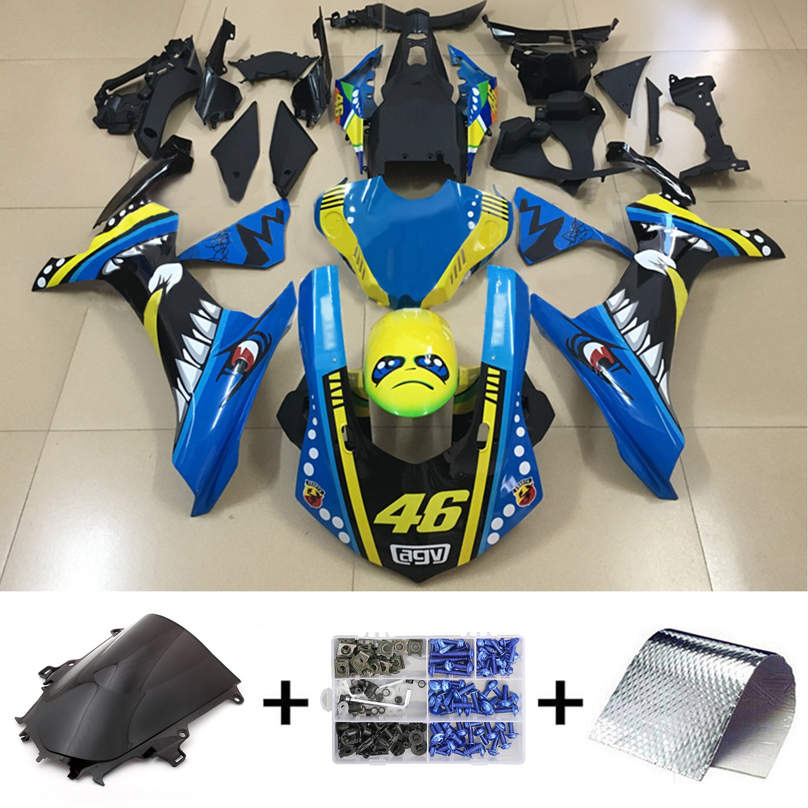 Kit de carenado de inyección Bodywork ABS apto para Yamaha YZF 1000 R1 2015-2019