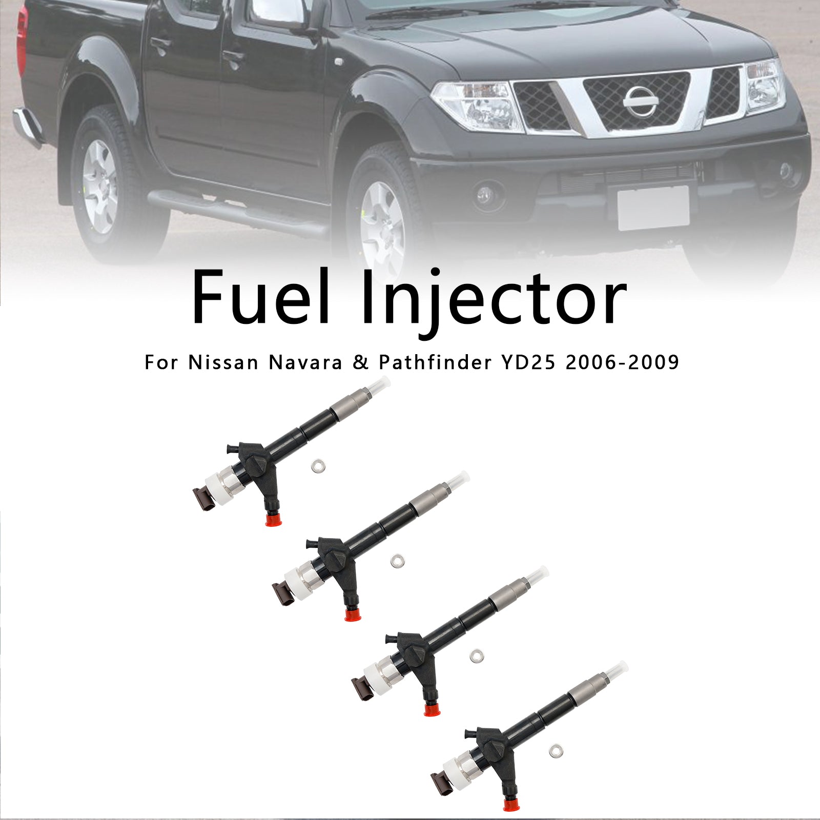 4 Uds Nissan Navara 2,5 dCi inyector de combustible 16600-EB70A 095000-6250