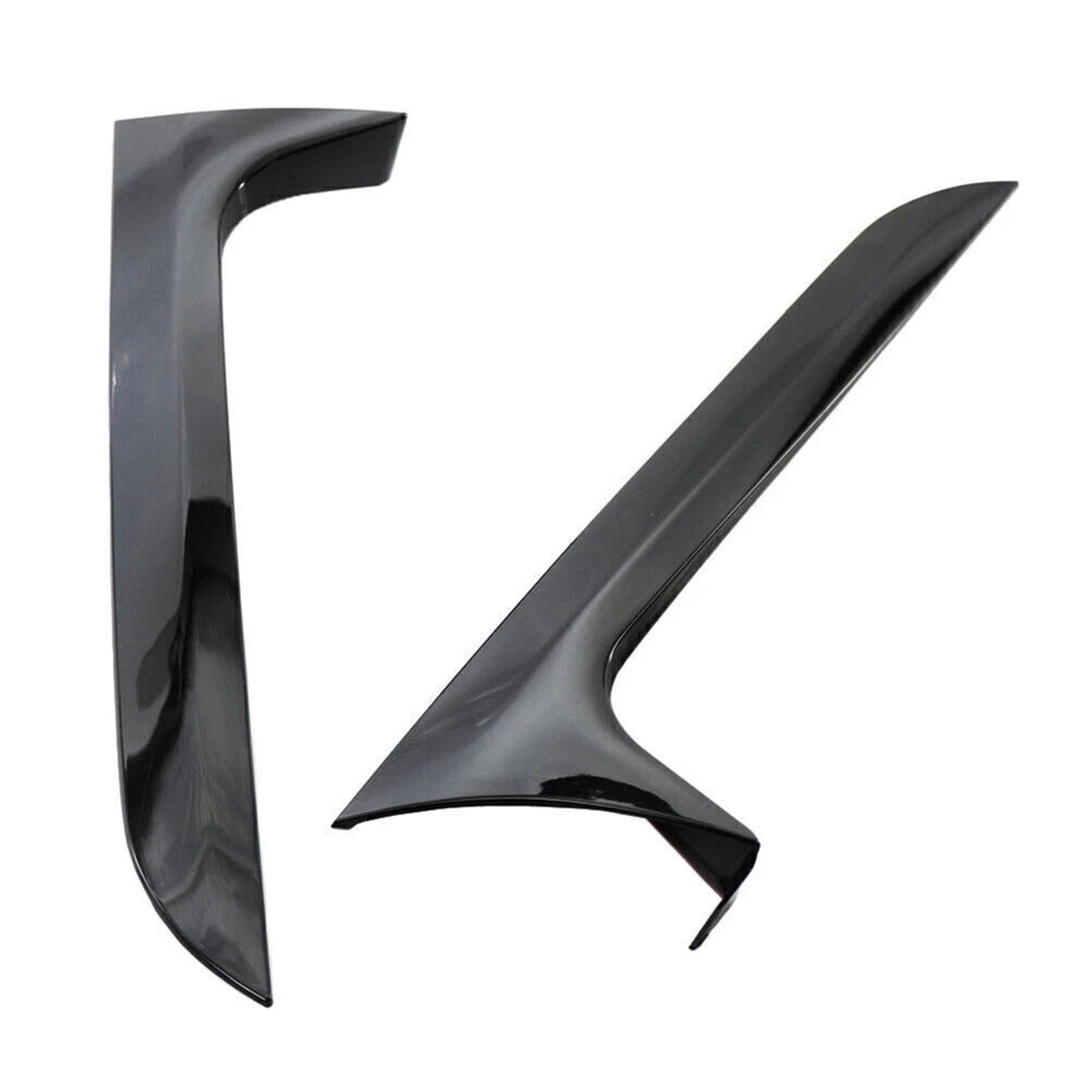 Pari kiiltävän mustaa takaikkunan sivuspoileria Audi A6 C7 Allroad Avant 2012-2018