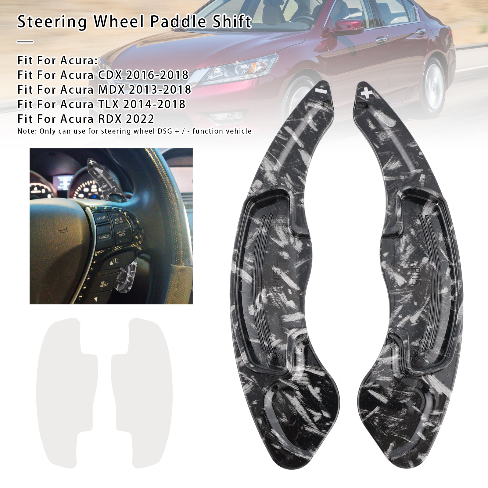 Pallet di cambio di velocità al volante per Acura RDX MDX CDX TLX 13-18