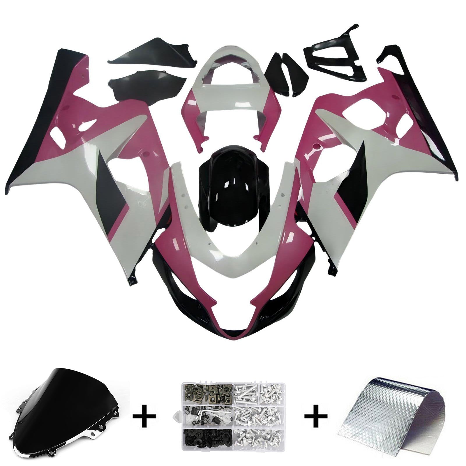 Kit de carénage en plastique ABS injecté pour Suzuki GSXR 600/750 2004-2005 K4