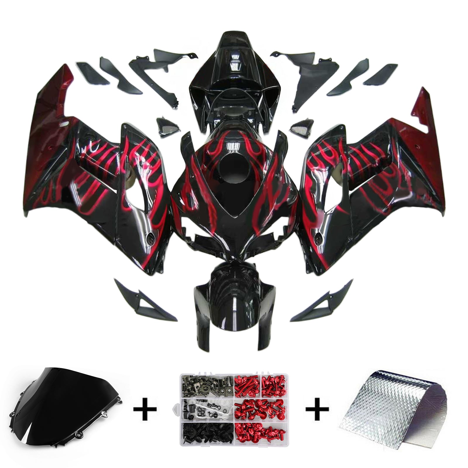 Kit de carénage par injection, carrosserie en plastique ABS pour Honda CBR1000RR 2004-2005