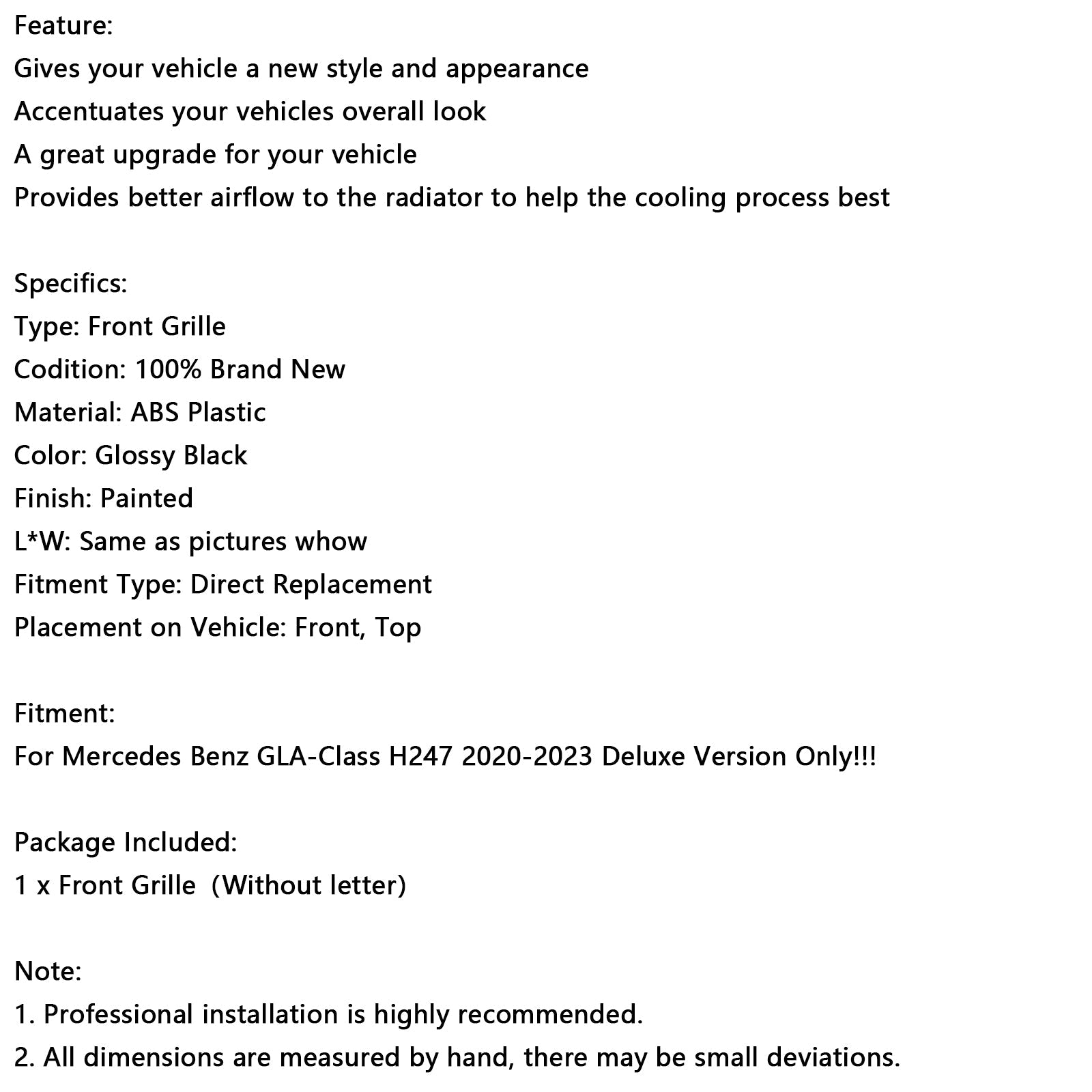 Luksuzno omrežje Mercedes Benz GLO H247 2020-2023