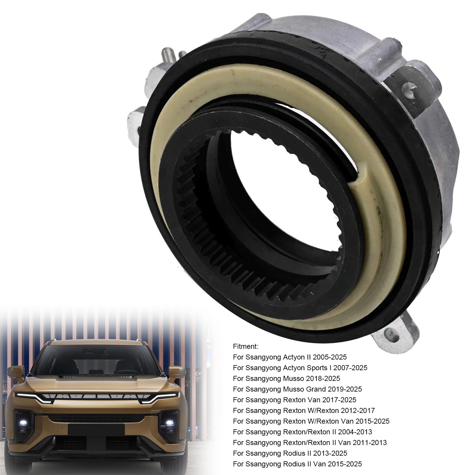 Mozzo con bloccaggio manuale della ruota anteriore 4151009000 per Ssangyong ACTYON 2005-2025