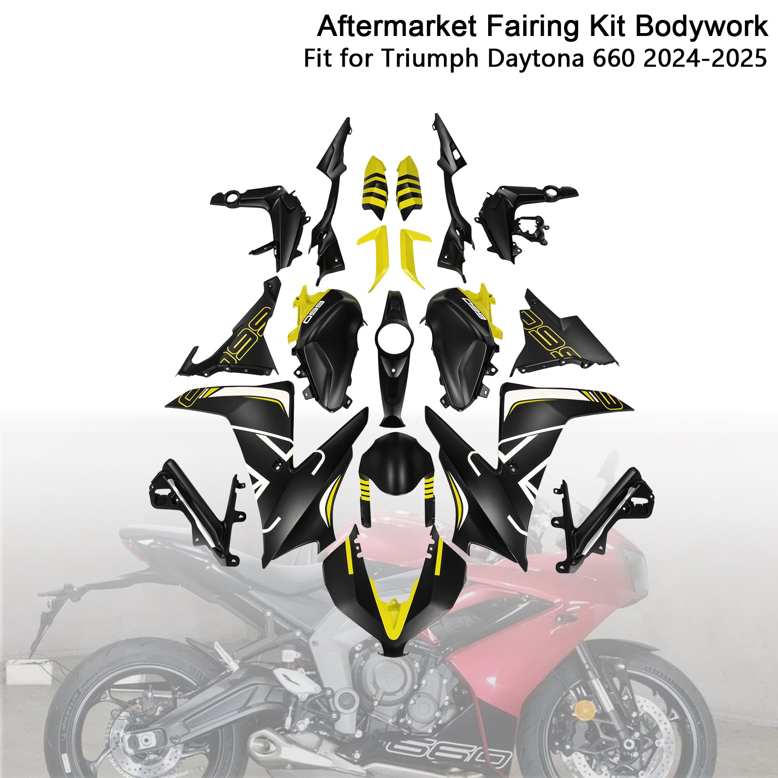 Kit de carénage de carrosserie par injection pour Daytona 660 2024-2025