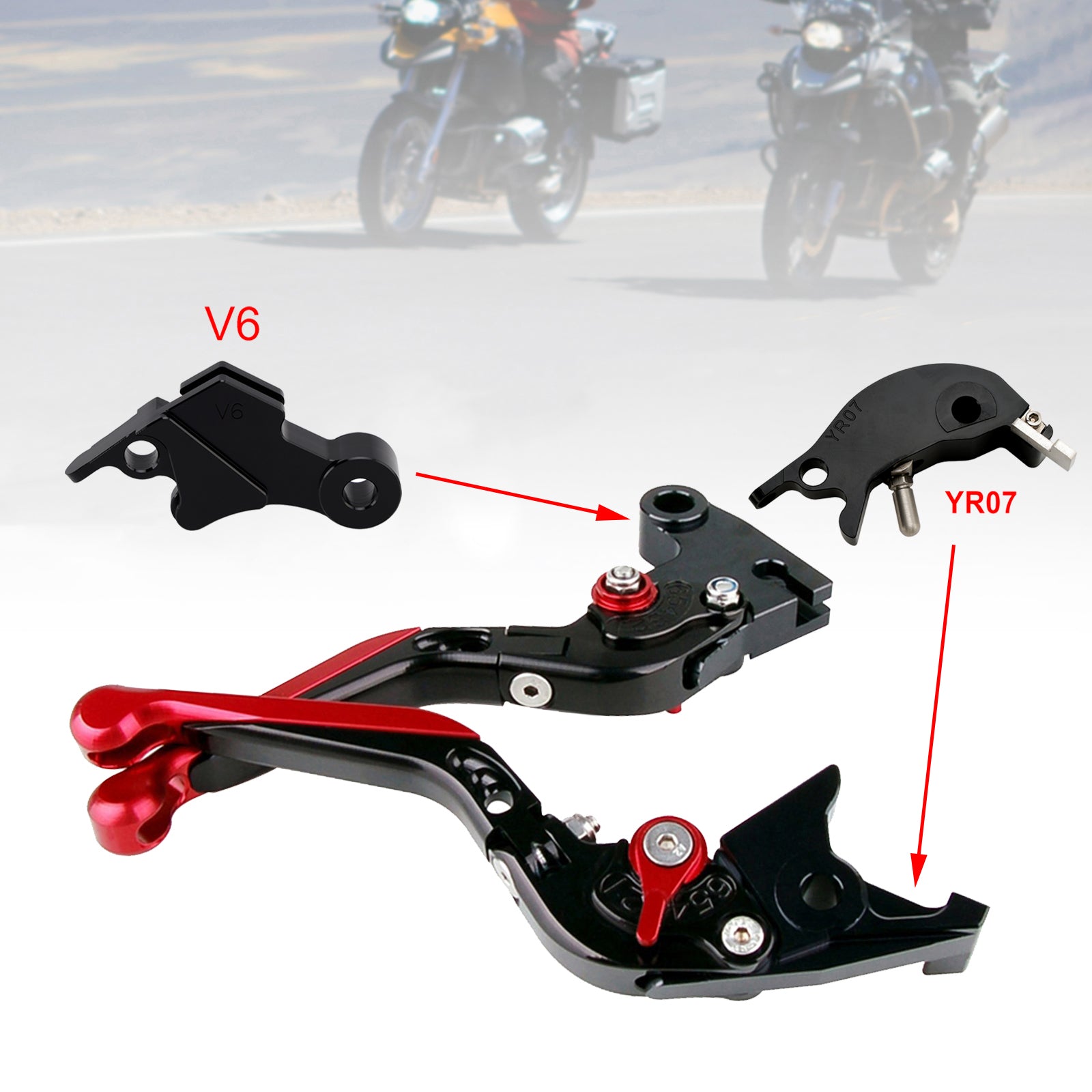 Levier de frein et d'embrayage réglable compatible avec YAMAHA XSR900 XSR900GP MT-09 MT-09SP 24-25