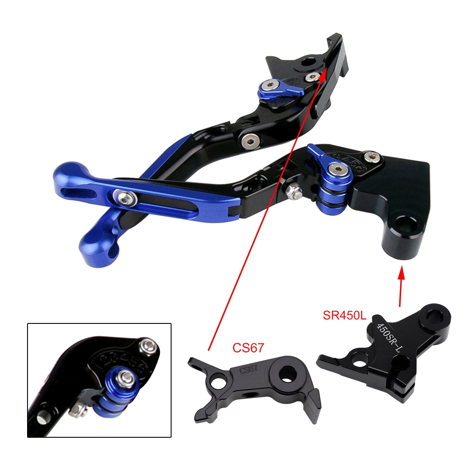 Levier de frein et d'embrayage réglable compatible avec VOGE DS900X 900DSX 2024-2026