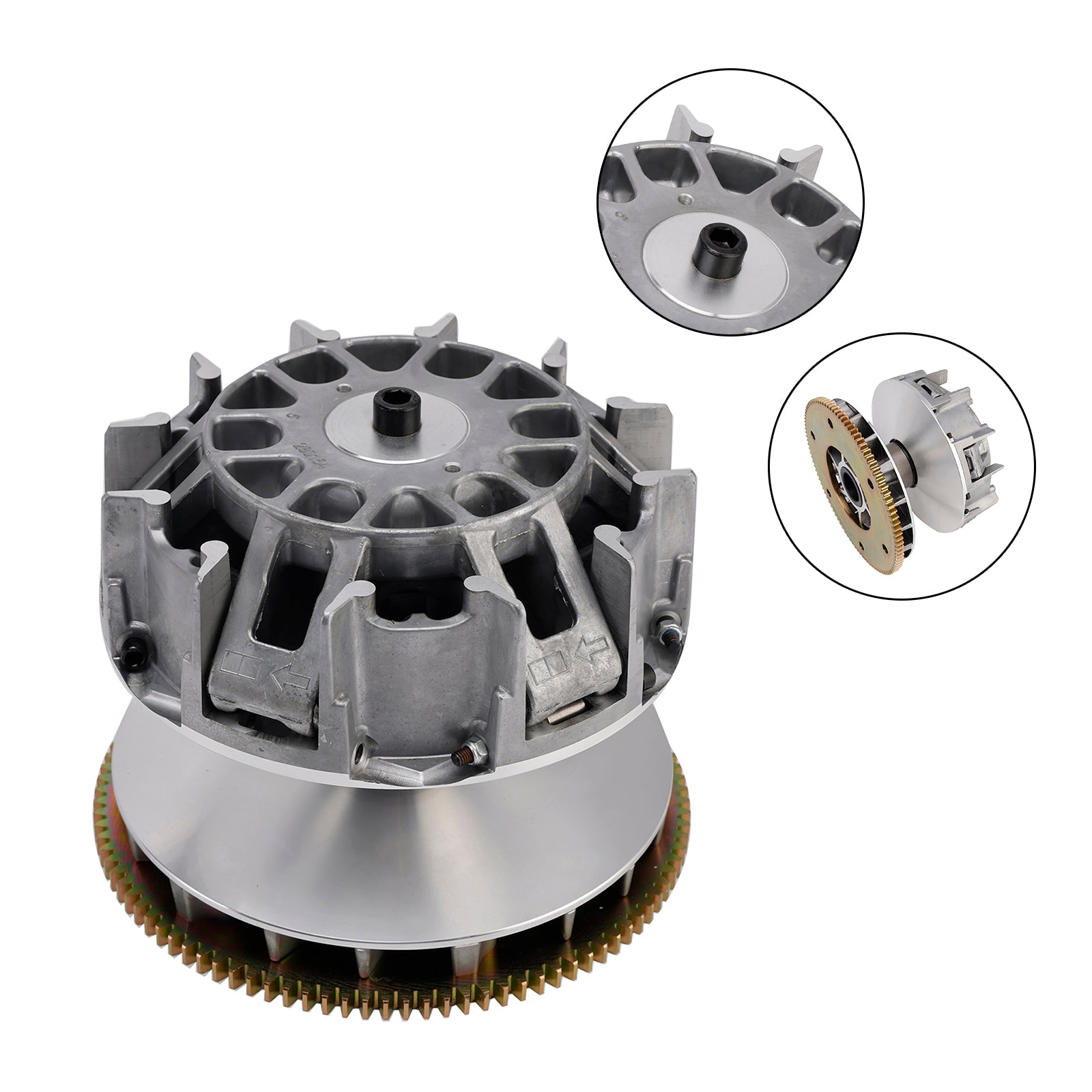 Conjunto de polea del variador de embrague delantero para Can-Am Outlander 400 EFI XT 2008 : 420280515, 420280157/420280522