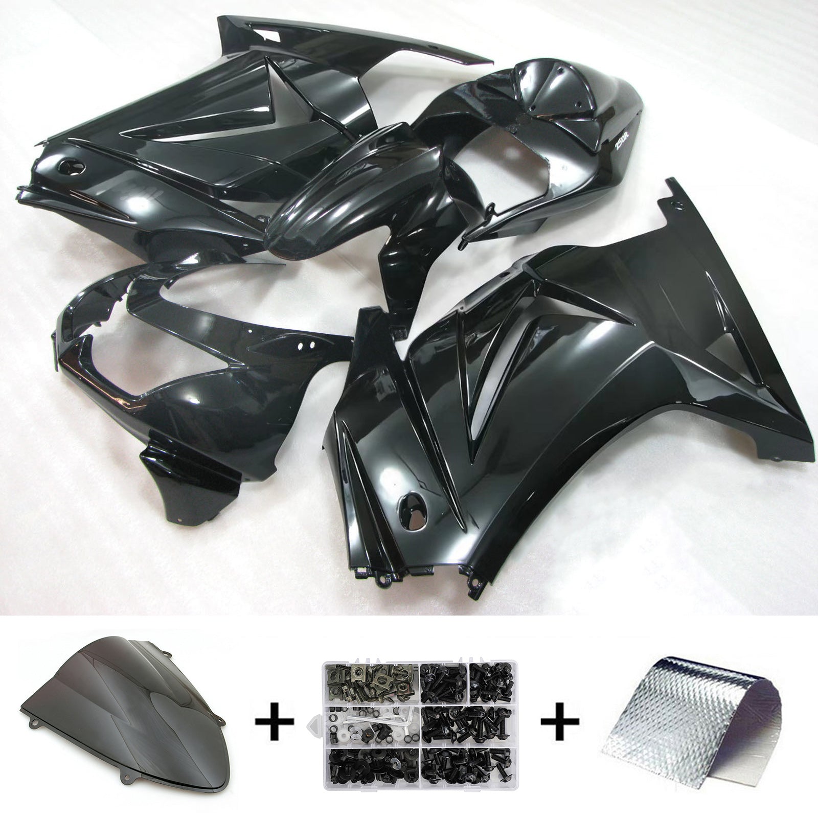 Kit de carénage injecté en plastique ABS pour Kawasaki EX250 Ninja250R 2008-2012