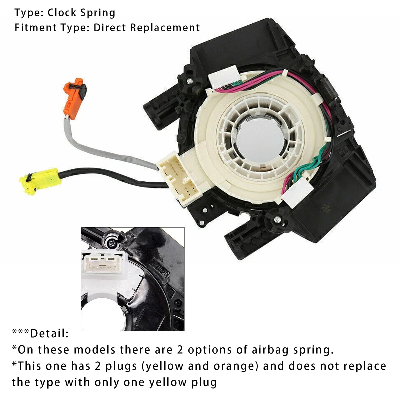 Clock Spring 25567-JD003 per Nissan Versa, Murano, Sentra 2.0L, Rogue 2007-2012