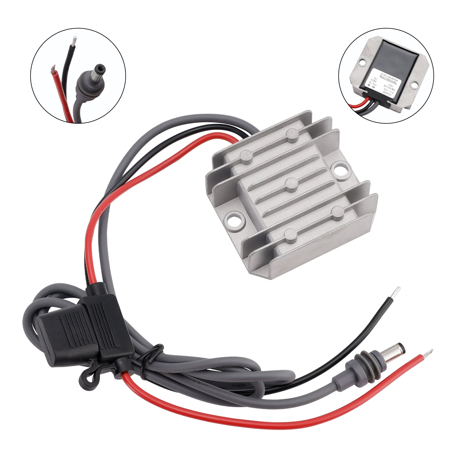 Minivirtalähde 12V/24V - 30V 3,5A 105W sulakkeella