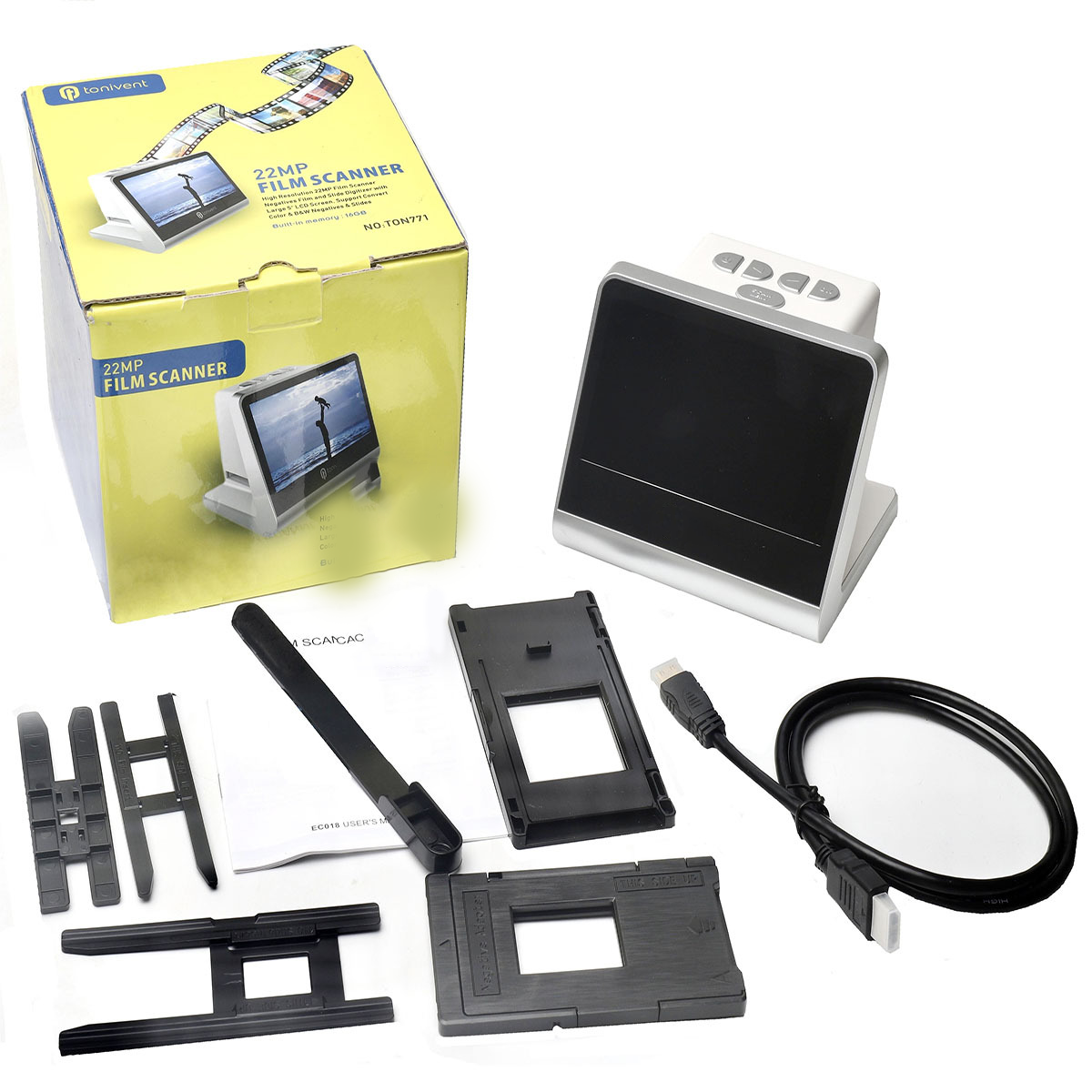 Scanner de films 5"" 14MP 22MP Convertit les films 126KPK/135/110/Super 8 HD