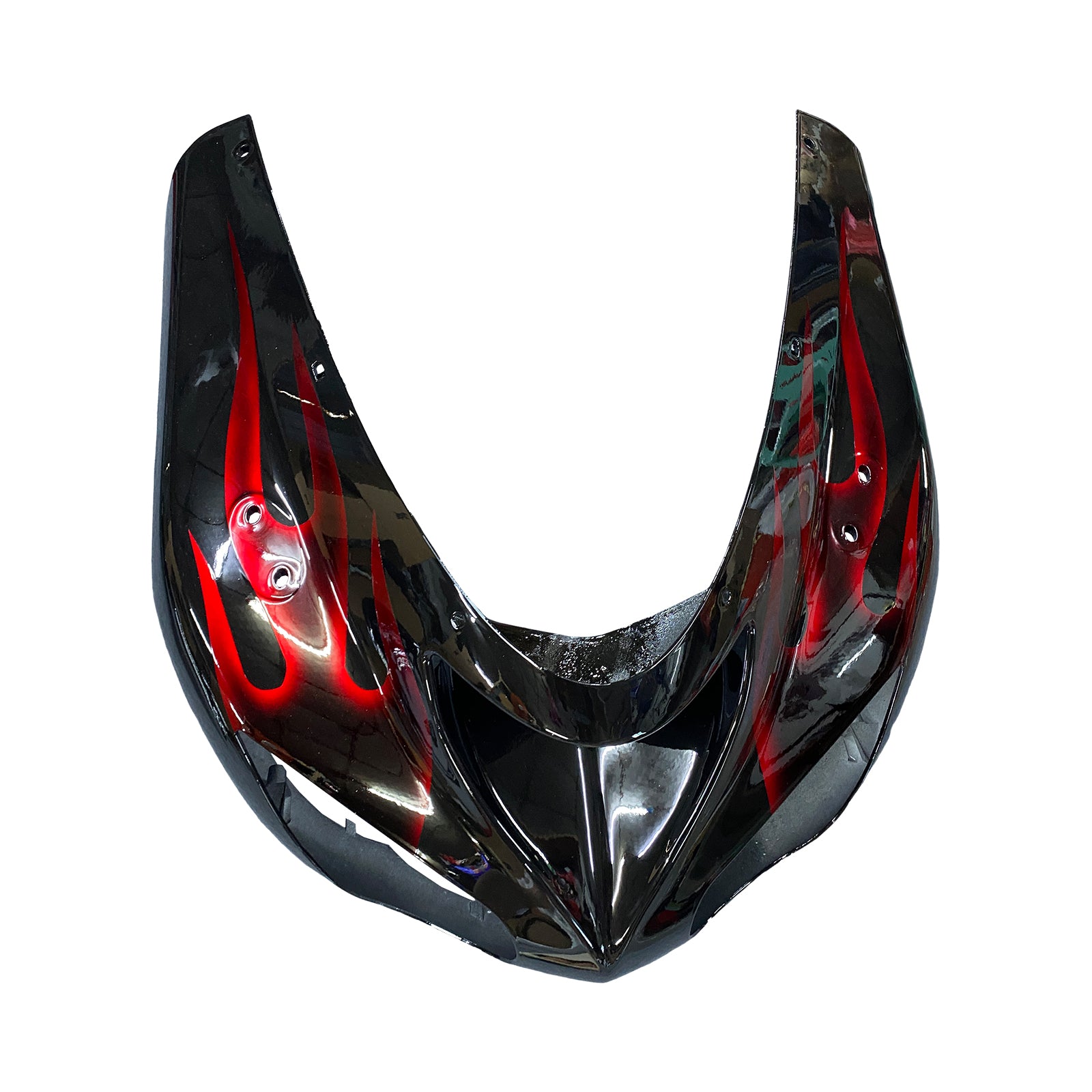 Kit de carénage en plastique moulé par injection rouge avec motifs flammes pour Kawasaki ZX10R 2006-2007