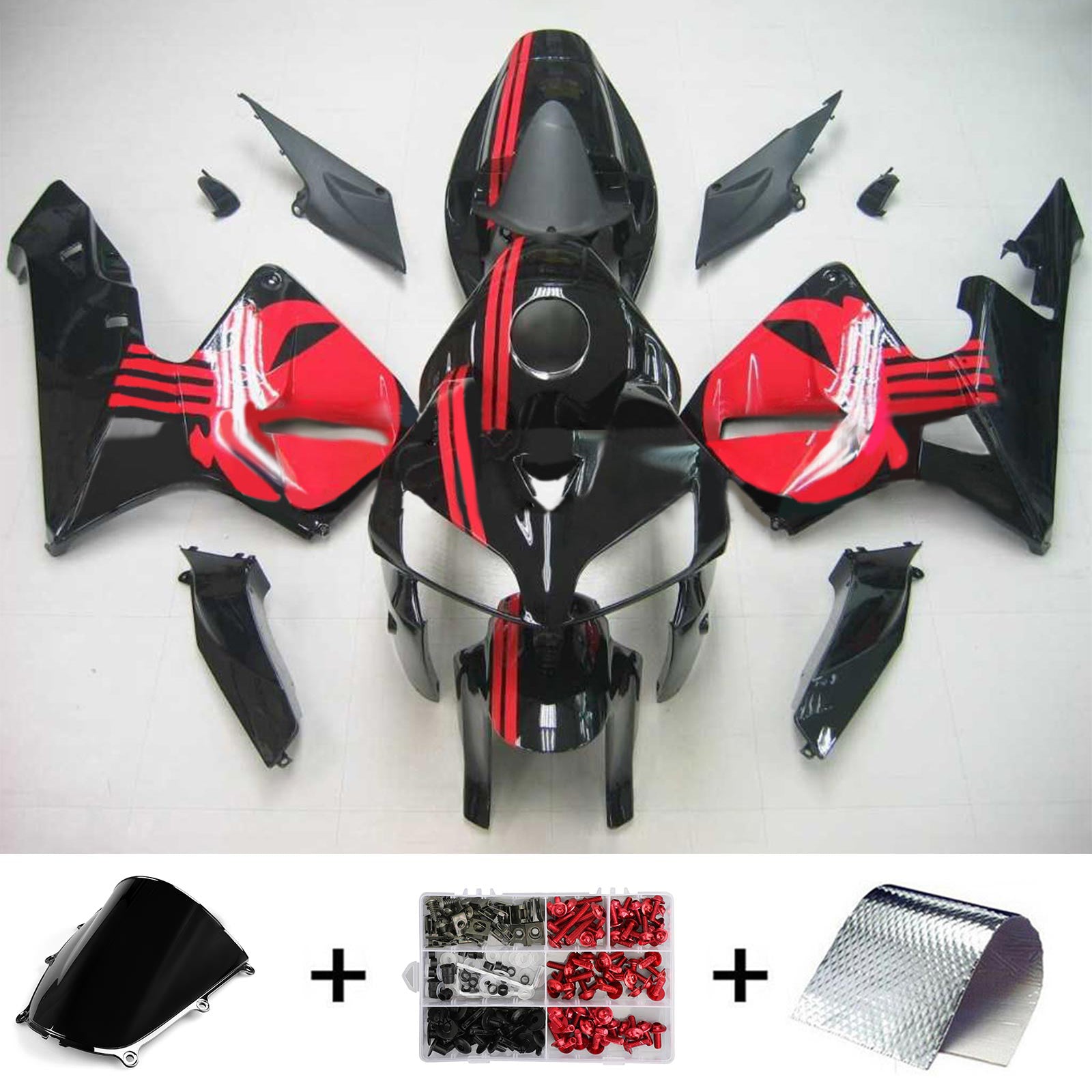 Kit de carénage par injection, carrosserie en plastique ABS pour Honda CBR600RR 2005-2006 F5