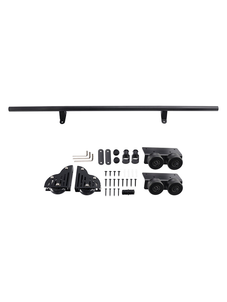 Kit de quincaillerie pour échelle coulissante de bibliothèque roulante avec frein, tube rond de 3,3 pieds