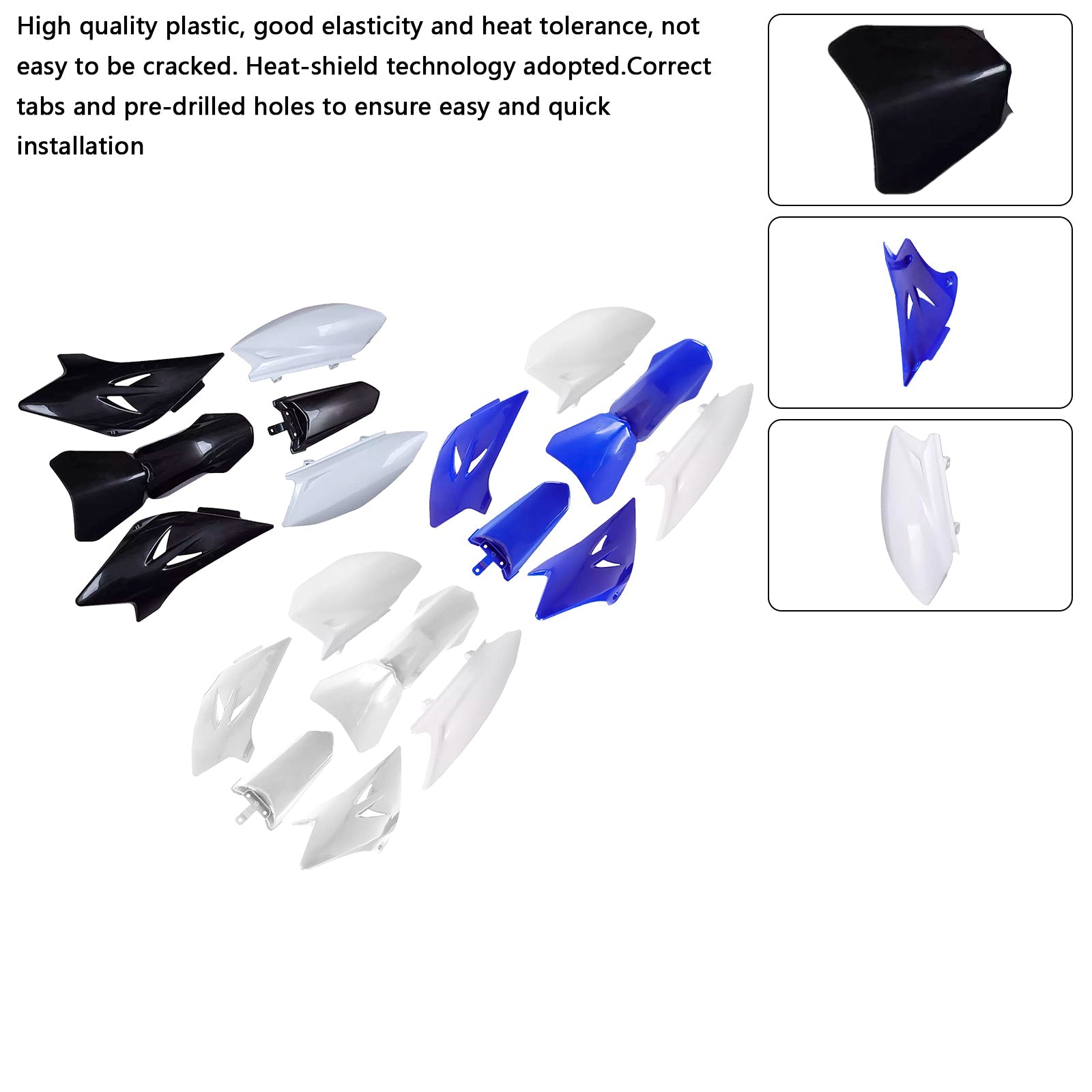 Kit per il corpo in plastica per carenatura di fango anteriore e posteriore per Yamaha TTR50 2006-2021