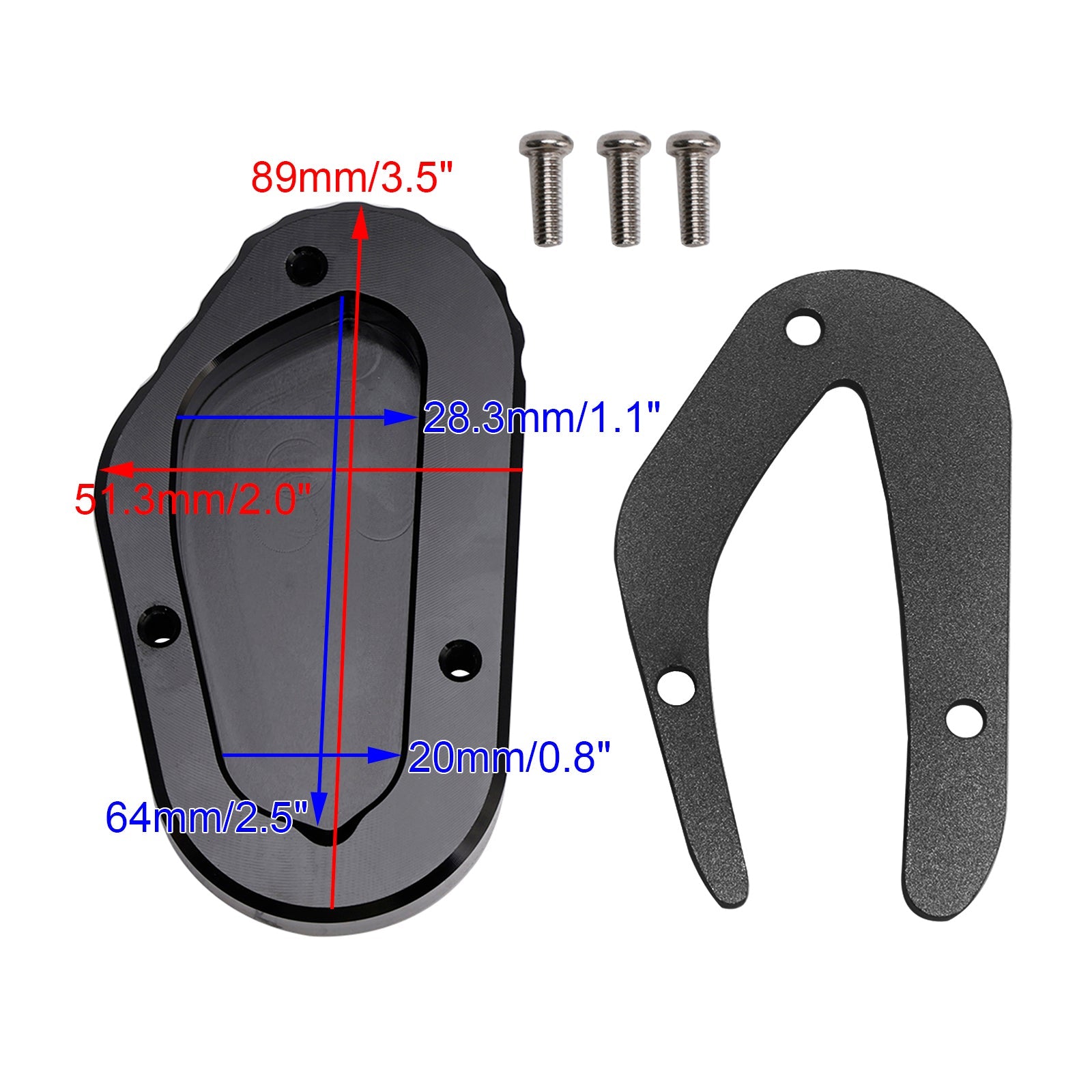 Podpórka boczna powiększona osłona podwozia kompatybilna z Bonneville T100 Street Scrambler 900 2018-2023