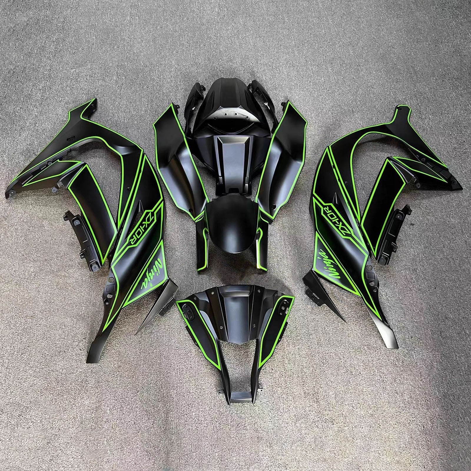 Kit de carénage injecté en plastique ABS compatible avec Kawasaki ZX10R 2016-2020