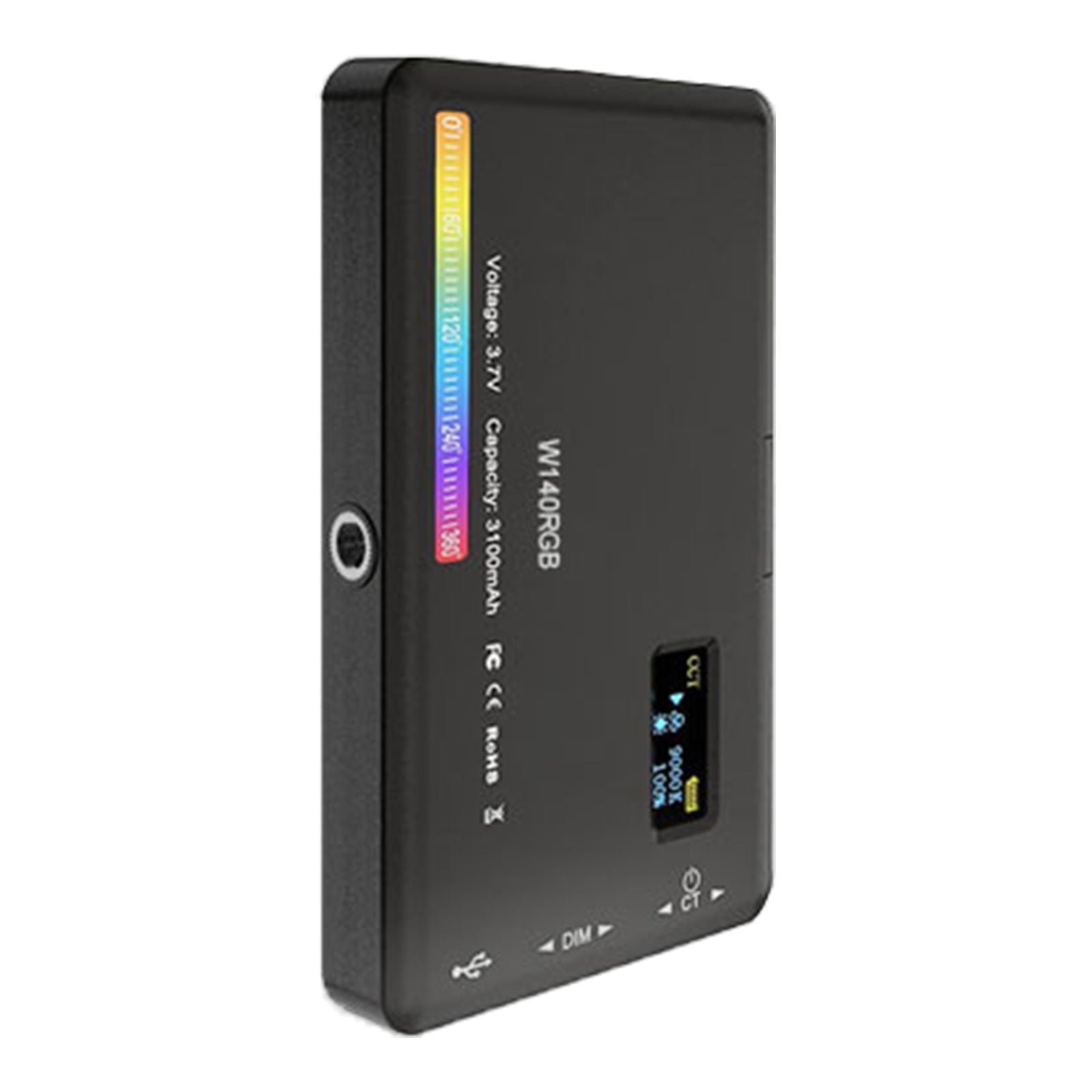 Luz de relleno LED RGB W140 para cámara de vídeo, teléfono móvil, belleza en vivo, al aire libre