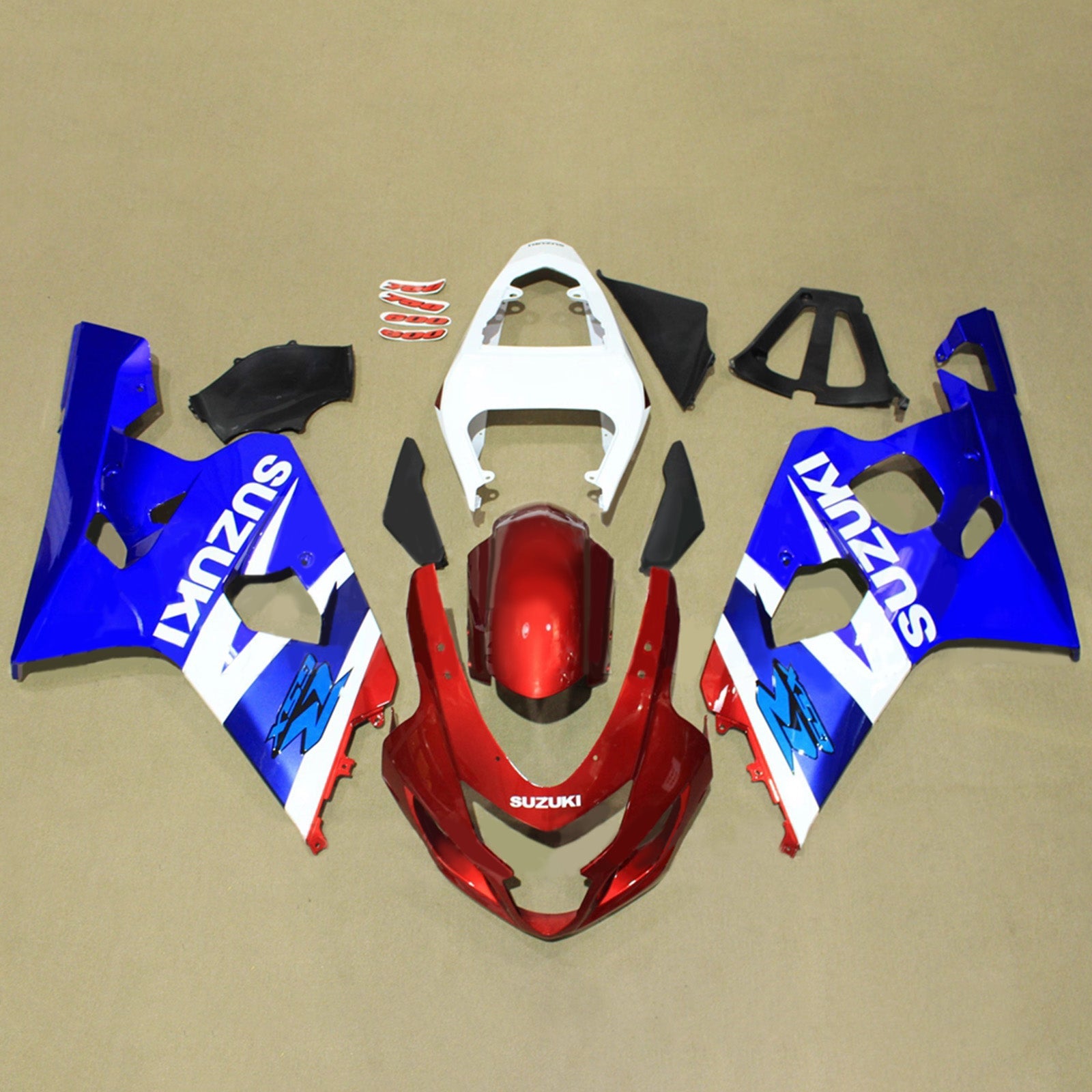 Kit de carénage injecté en plastique ABS pour Suzuki GSXR 600/750 2004-2005 K4
