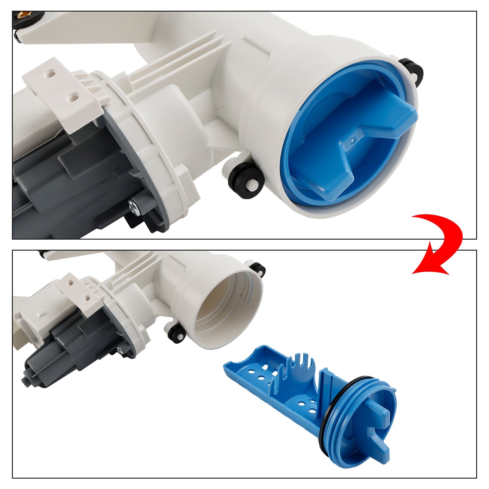 WH11X29539 AP6986715 Zespół pompy spustowej pralki do pralek GE