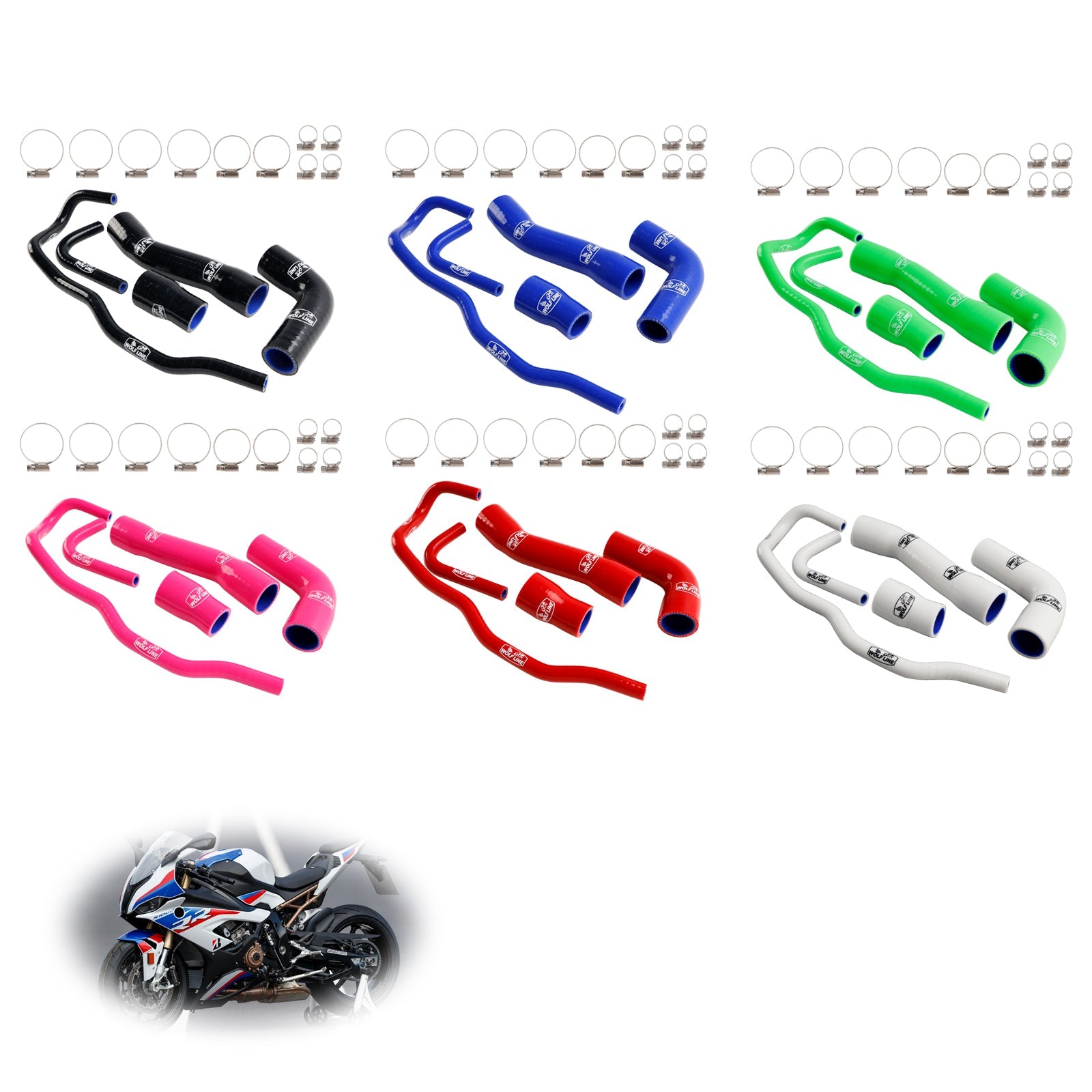 Kit de enfriamiento de silicona para Radiator BMW S1000RR 2019-2023