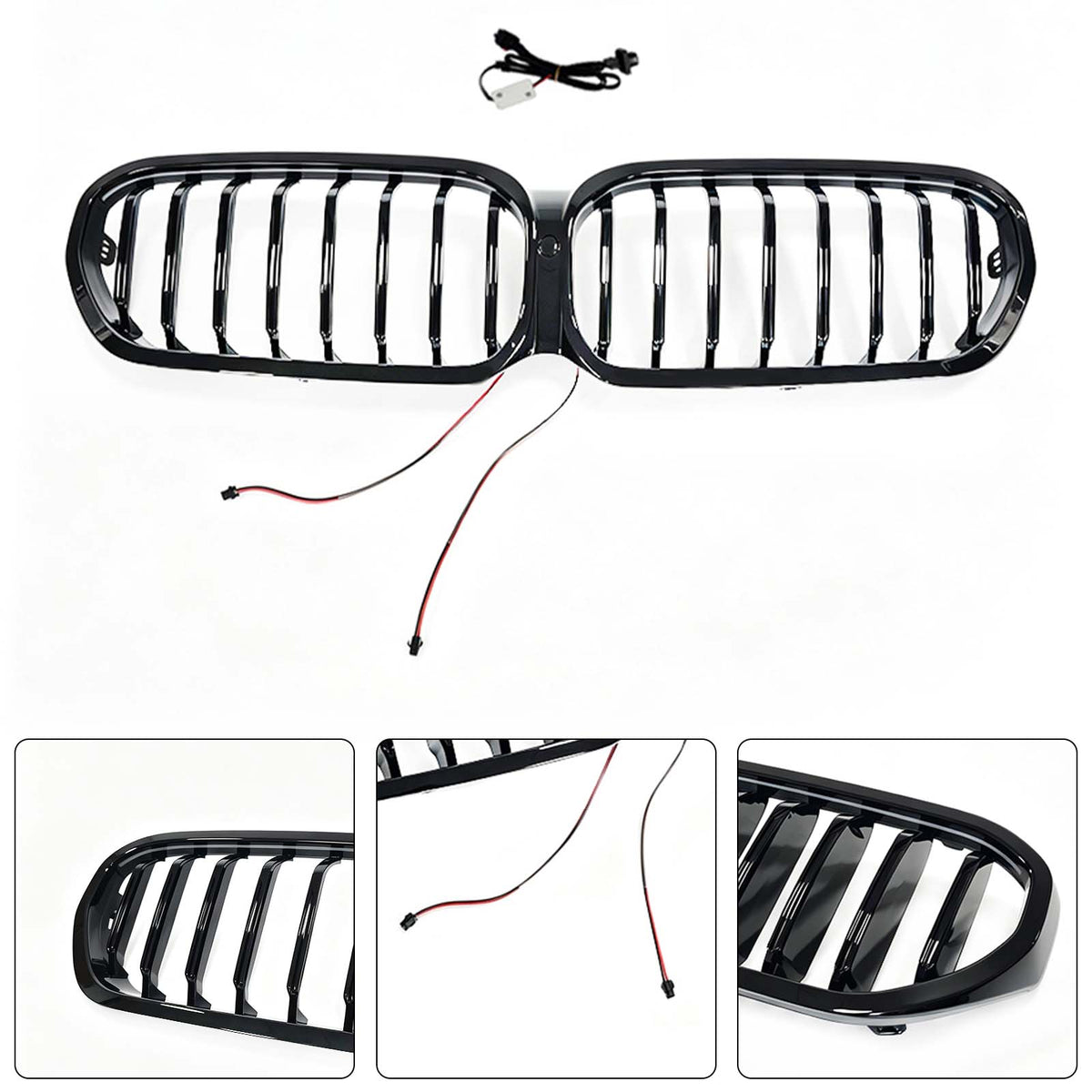 Front Kidney Grill Grille Pour BMW 5 Series G30 G38 2021-2024 W/LED