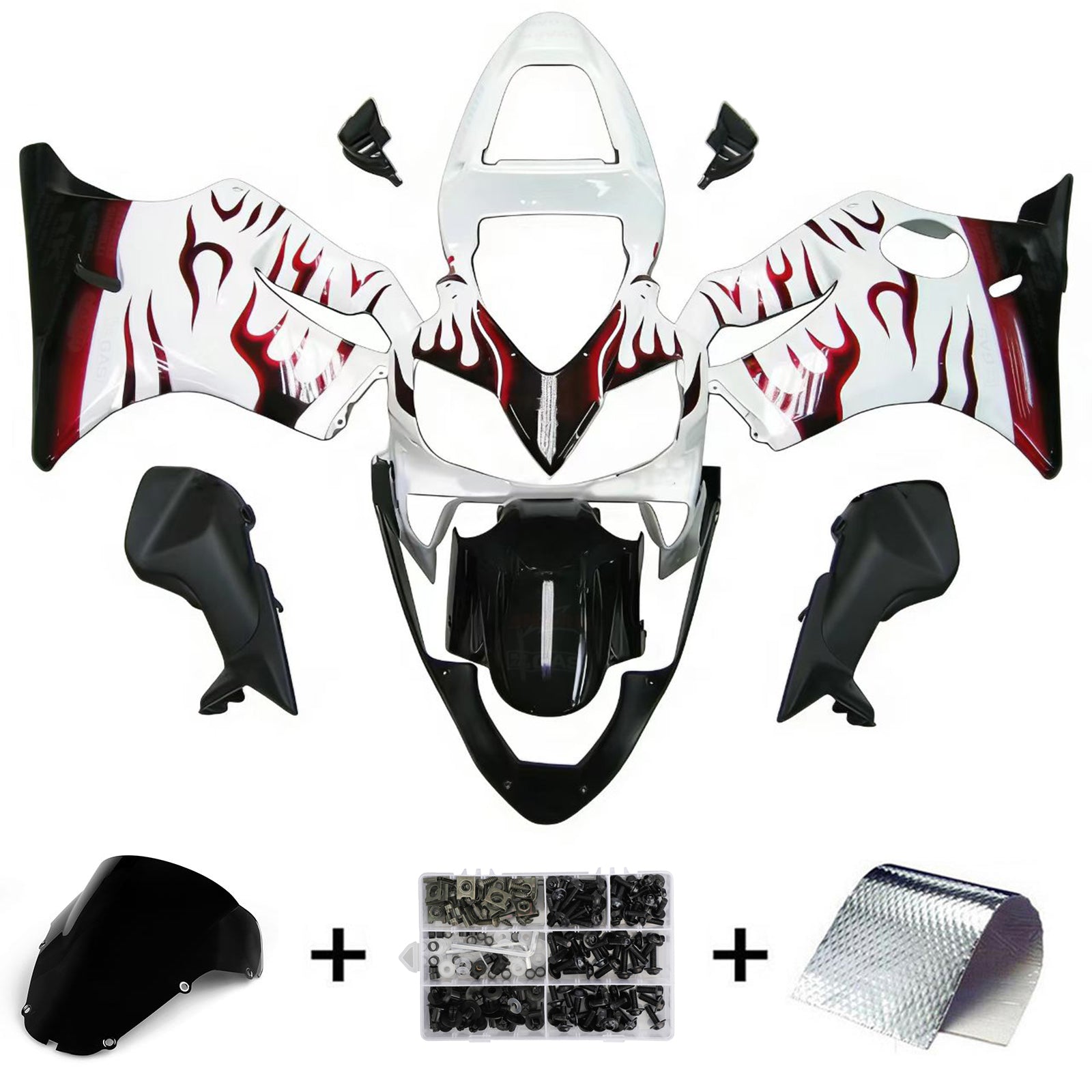 Kit de carénage par injection, carrosserie en plastique ABS pour Honda CBR600 F4i 2001-2003