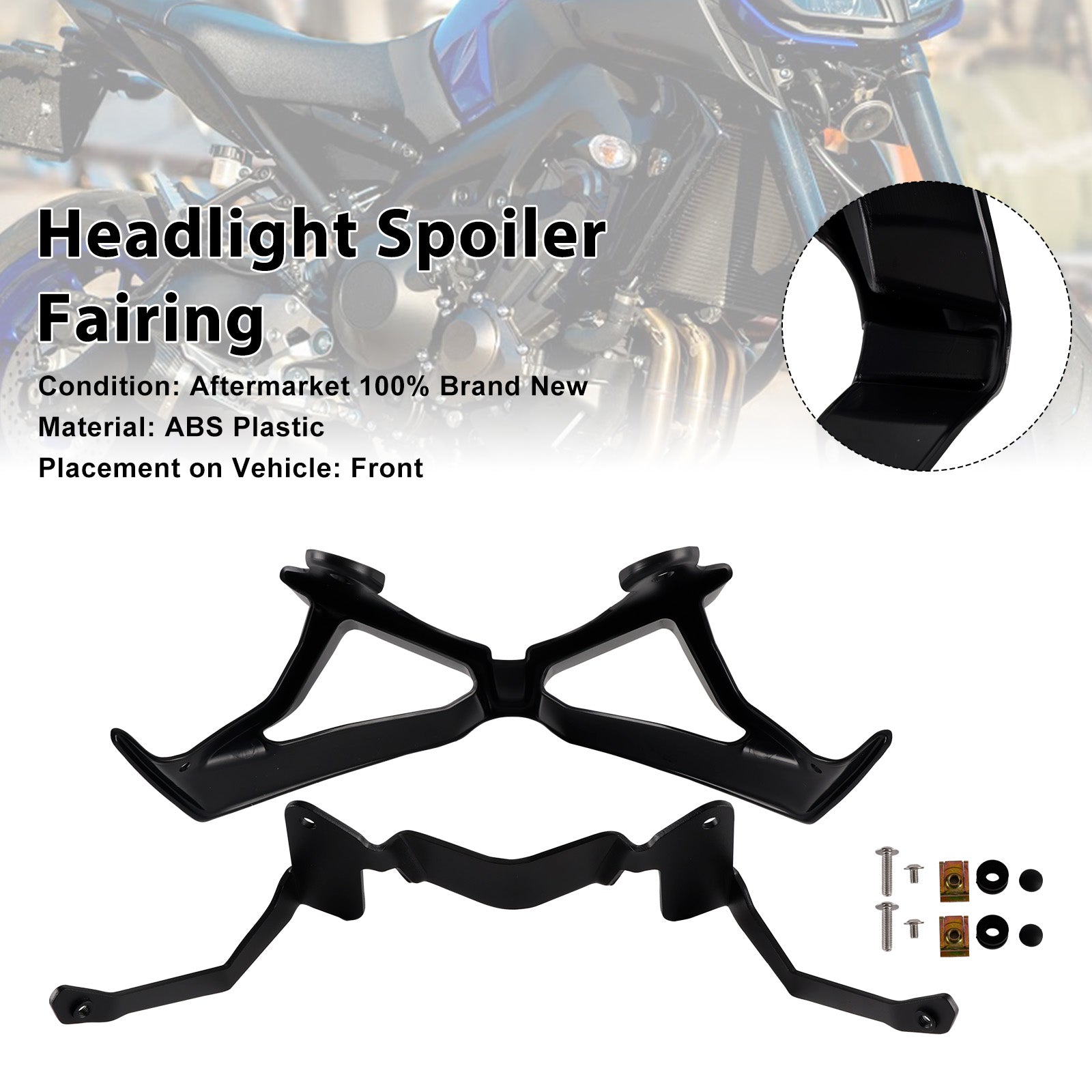 Spoiler faro anteriore aerodinamico per Yamaha MT-09 2017-2020