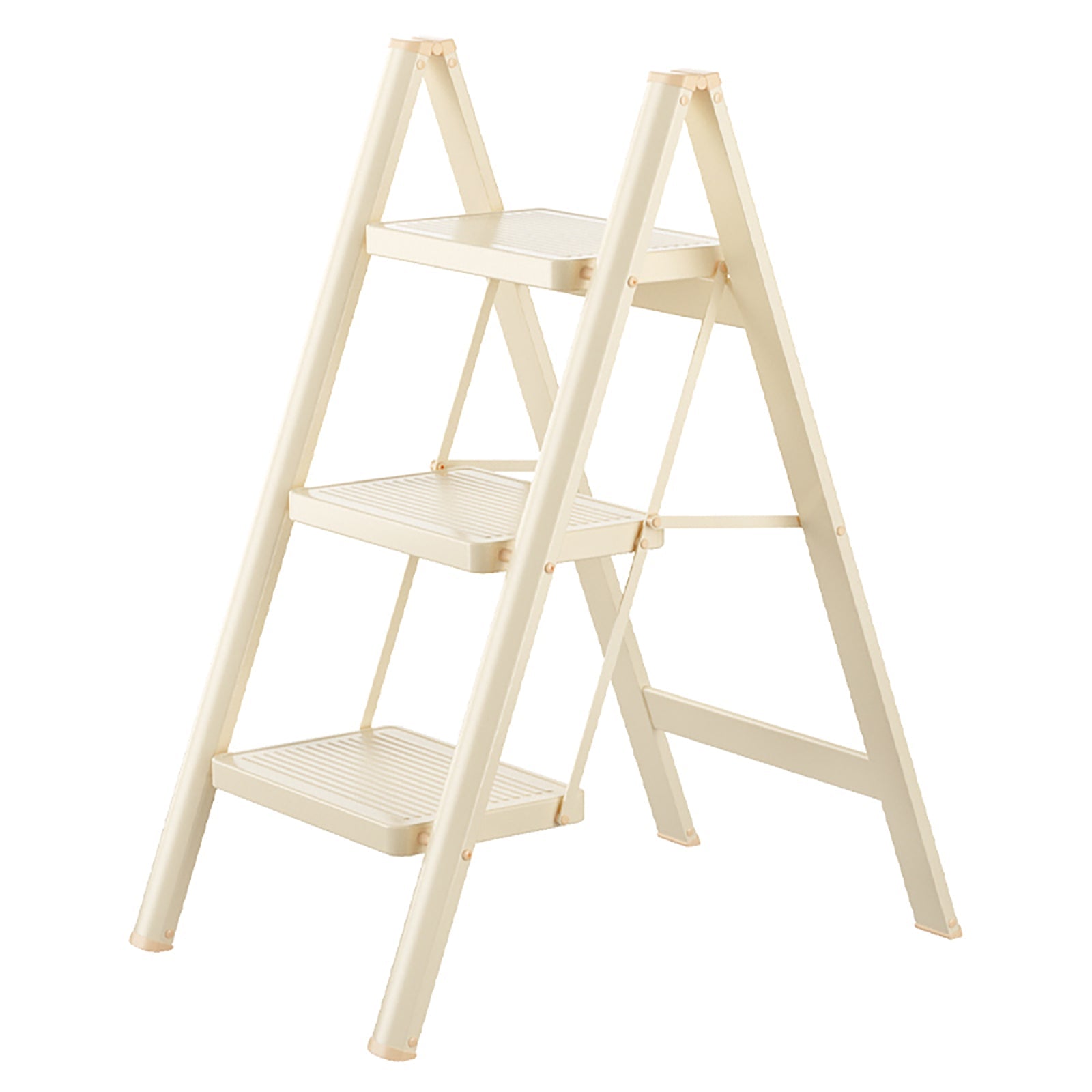Opstapkruk, 3 niveaus, opvouwbaar, aluminium, ladder, laadvermogen 330,7 lbs