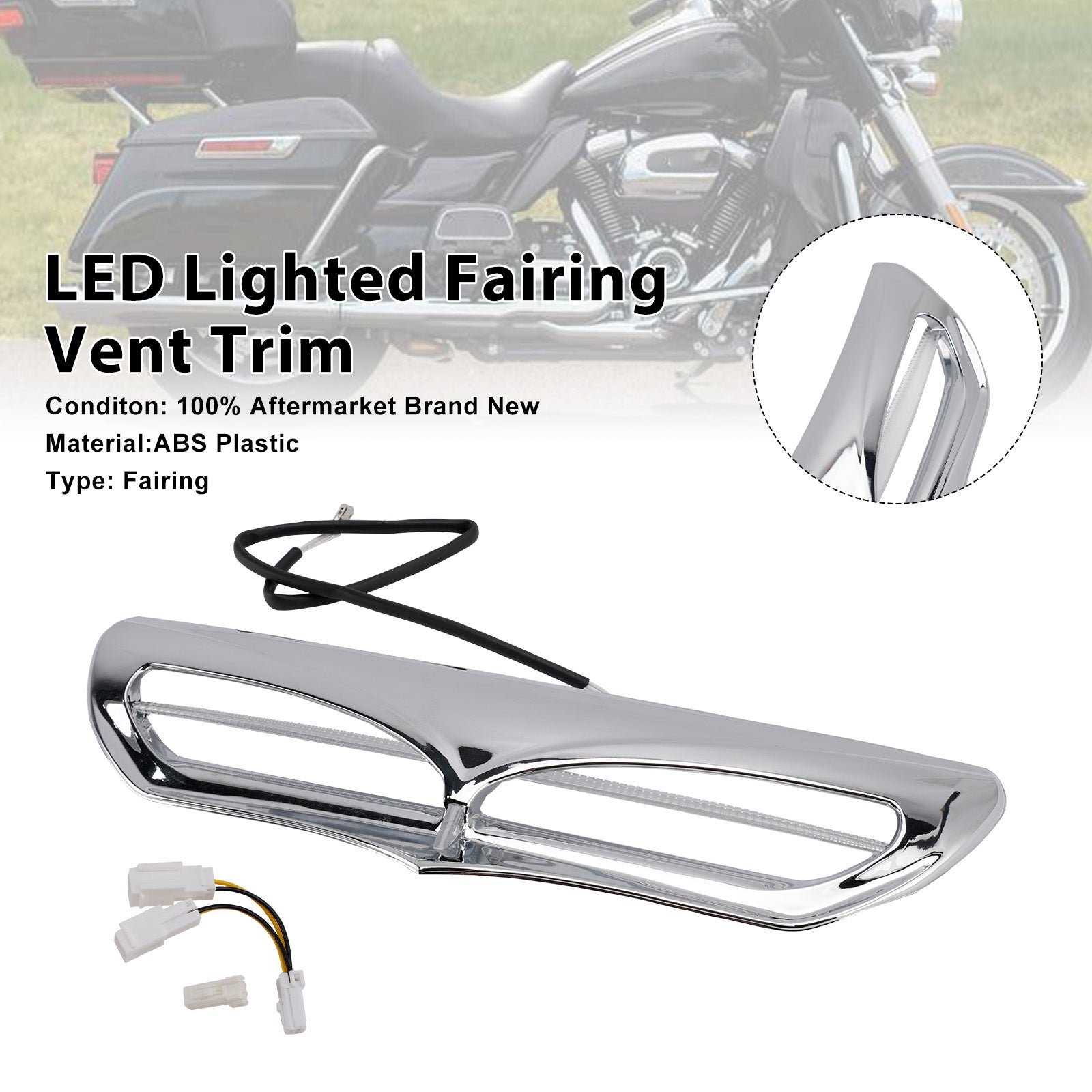 Podświetlana listwa wentylacyjna LED dla Electra Street Glide FLHTCU 2014-2022