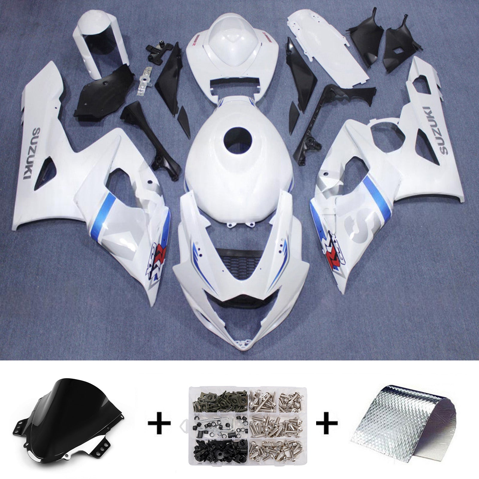Kit de carénage injecté en plastique ABS pour Suzuki GSXR1000 2005-2006 K5