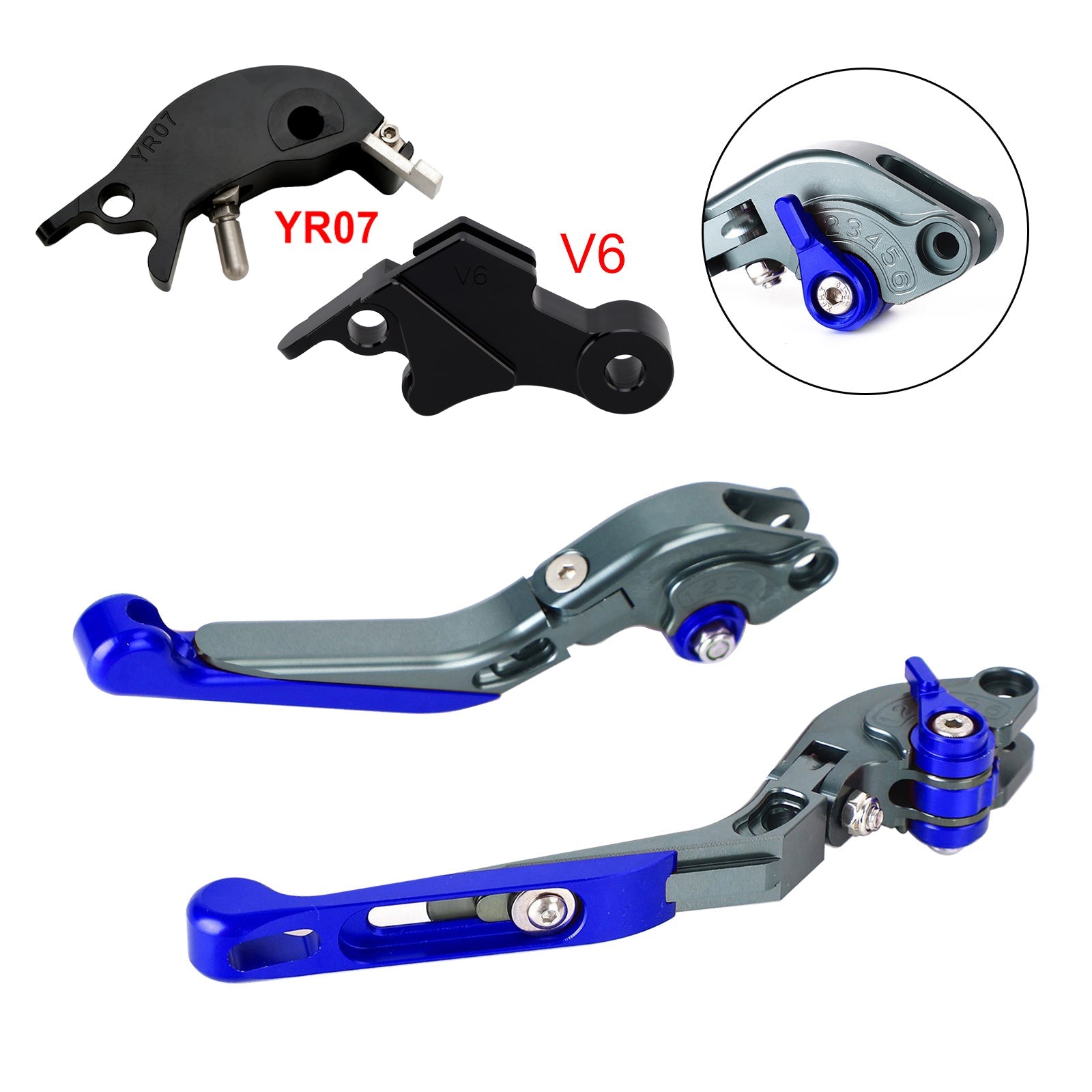 Levier de frein et d'embrayage réglable compatible avec YAMAHA XSR900 XSR900GP MT-09 2024-2025