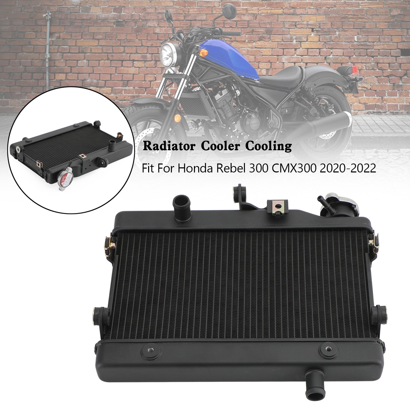 Radiatore motore in alluminio Honda Rebel 300 CMX300 2020-2022