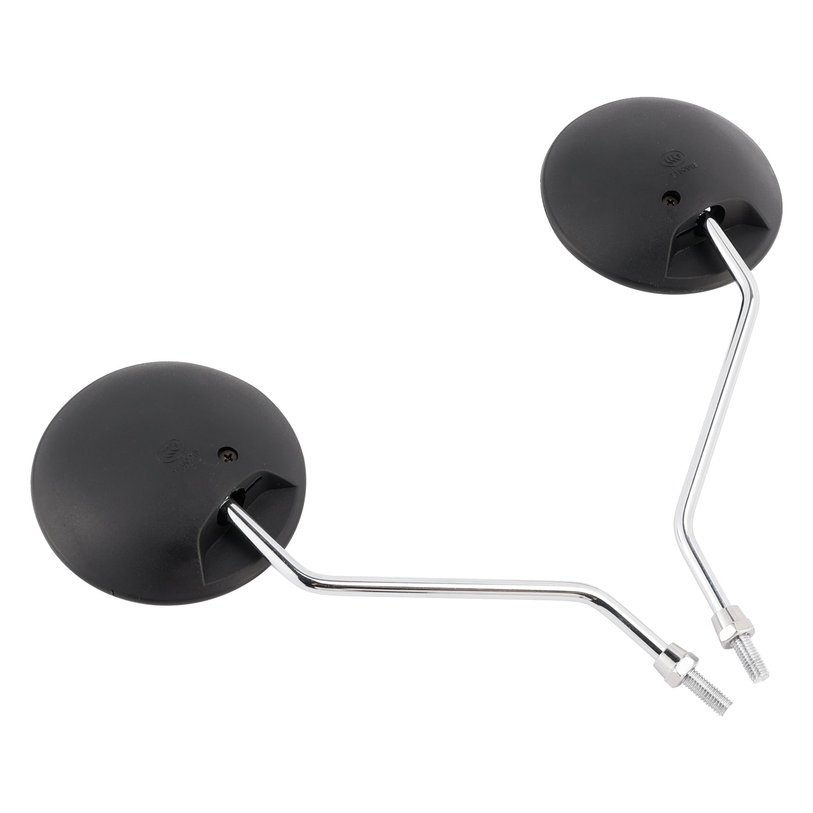 Zwarte ronde spiegel met 8 mm verchroomde arm voor Honda NA/NC/NN/NQ/NX/PA/TG50 C70 C70