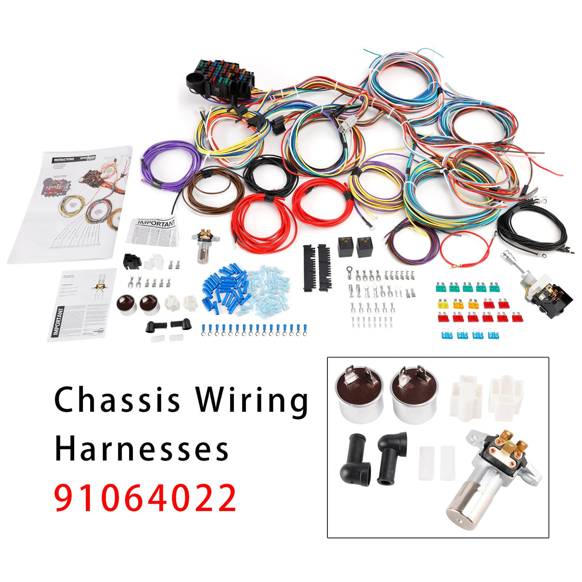 Universeller 22-Stromkreis-Kabelbaum, kundenspezifischer Kabelsatz, XL-Kabel 91064022