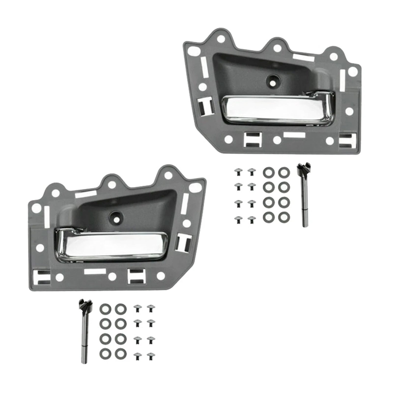 4 poignées de porte intérieures chromées avant et arrière pour Jeep Grand Cherokee 2005-2011