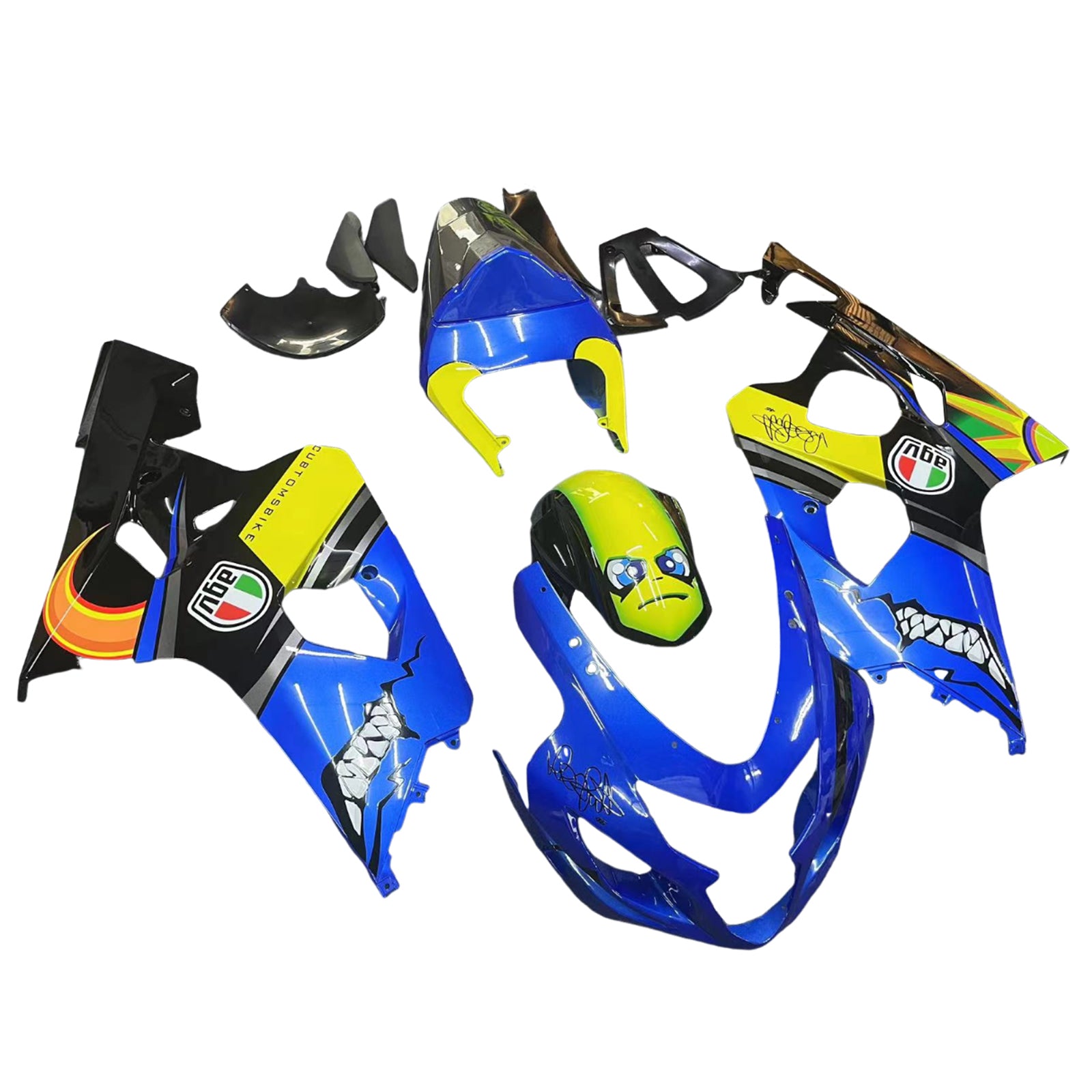 2004-2005 Suzuki GSXR 600/750 K4 Kit de carénage injection de carrosserie en plastique