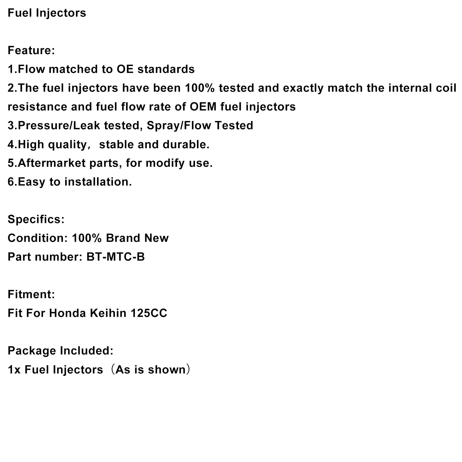 Iniettori di carburante compatibili con Honda Keihin 125cc