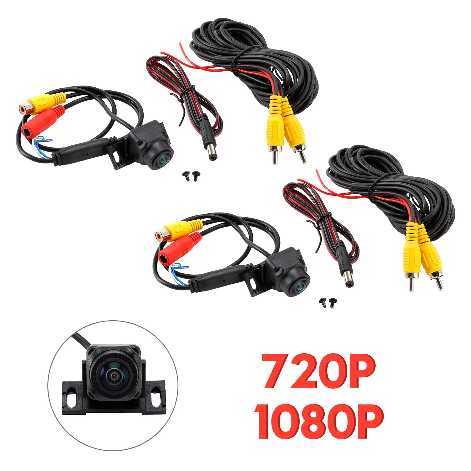 Cámara trasera trasera AHD/CVBS con tres interruptores para el automóvil, pantalla de luz estrella de Android grande