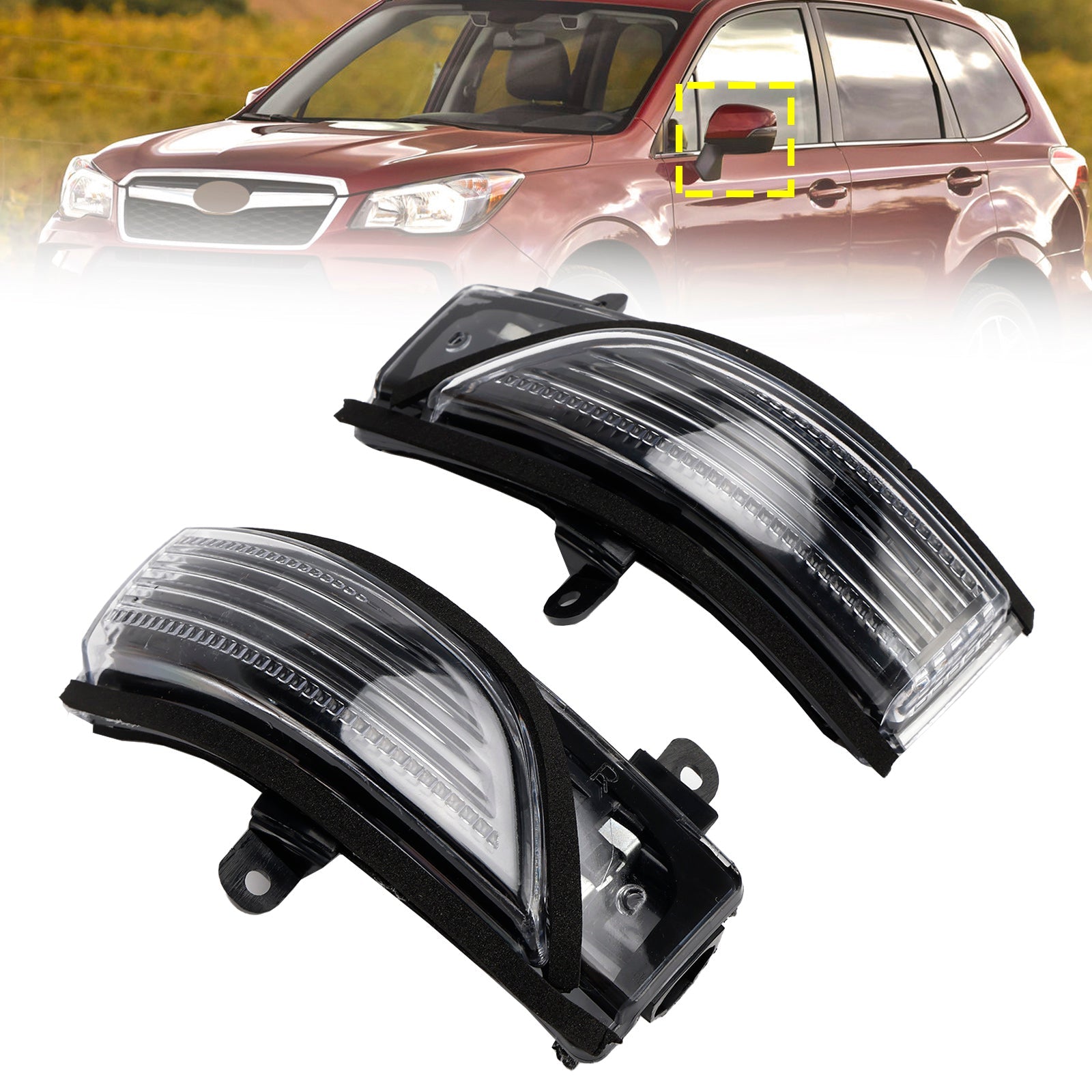 Lot de 2 voyants LED pour rétroviseurs extérieurs, pour Subaru Forester 2014-2015