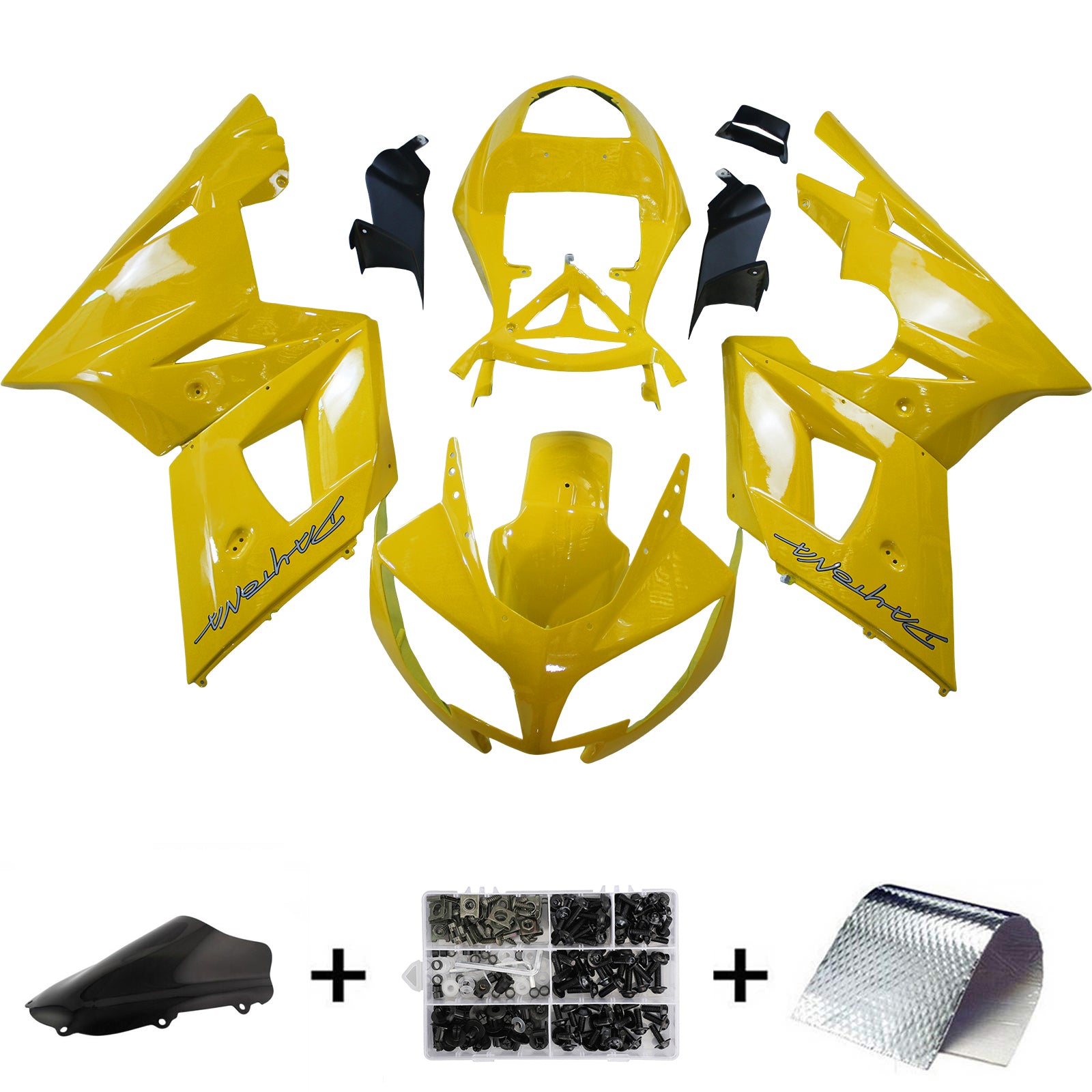 Kit de carénage par injection , carrosserie en plastique ABS Pour Daytona 600 650 2002-2005