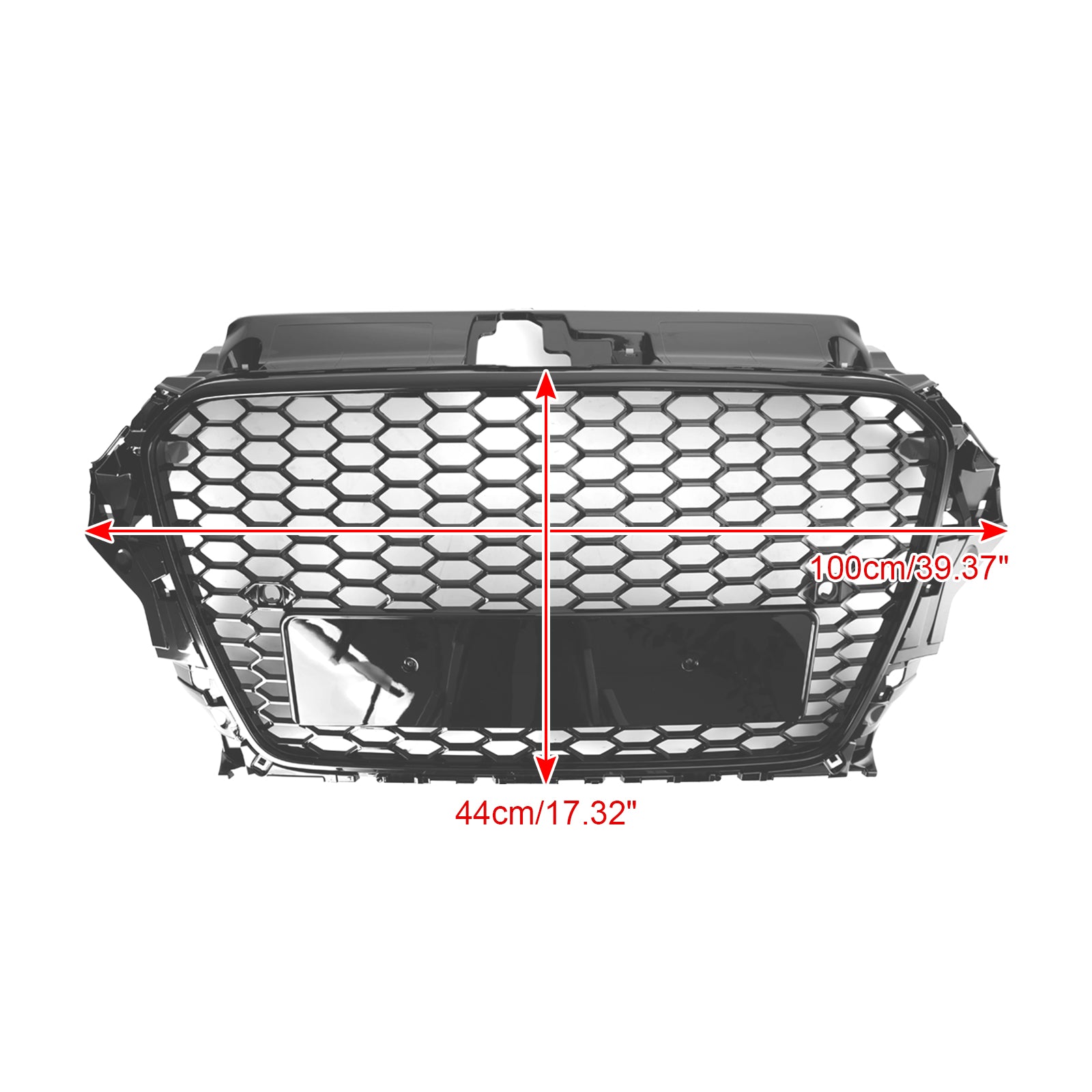 RS3 Style Front Hood Henycomb Bumper Grille Grill pour Audi A3 S3 2013-2016