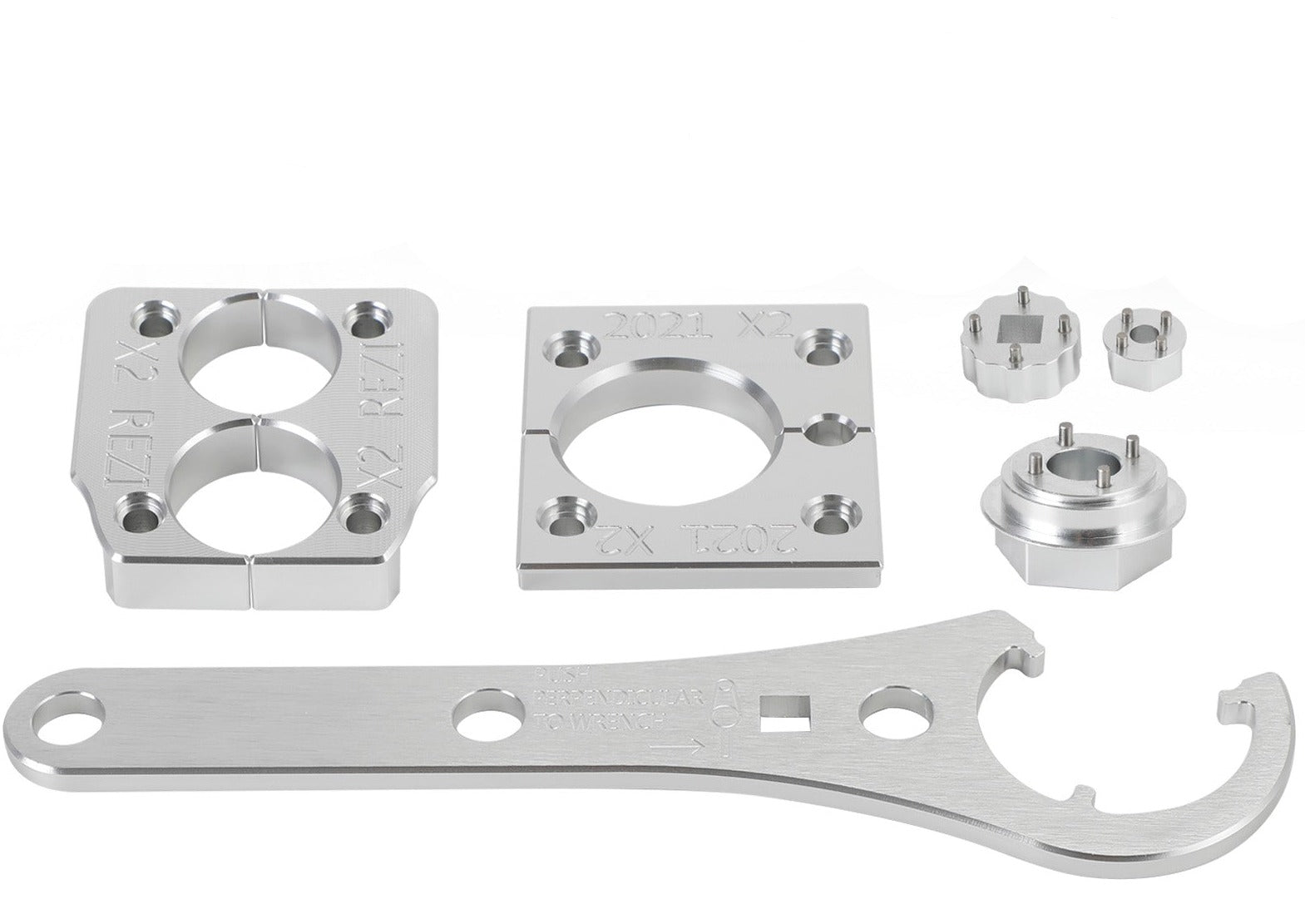 2021 Fox X2 Floating Shock Rebuild Tool Kit: ruuvipenkkipihdit, tiivistepää ja 4-nastaiset pistorasiat