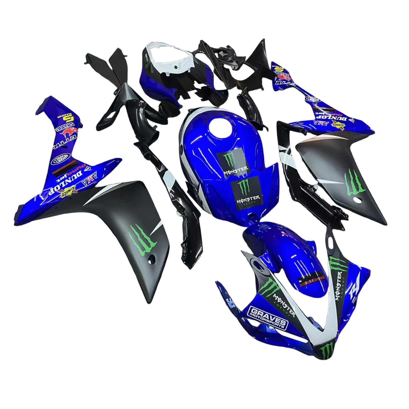 Injektiotapapakkaus Konttien muovinen abs sopii Yamaha YZF-R1 2007-2008