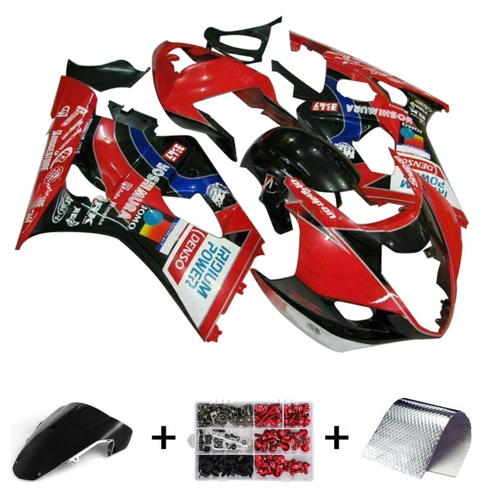 Kit carenatura iniezione Suzuki GSXR1000 K3 2003-2004 Carrozzeria in plastica ABS