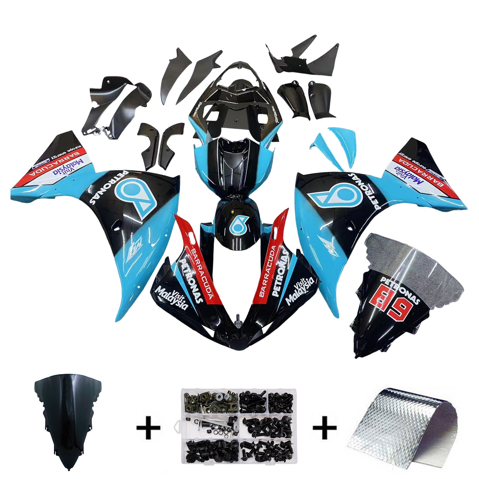 ABS Plastic Kairing Kit voor Yamaha YZF 1000 R1 2009-2011