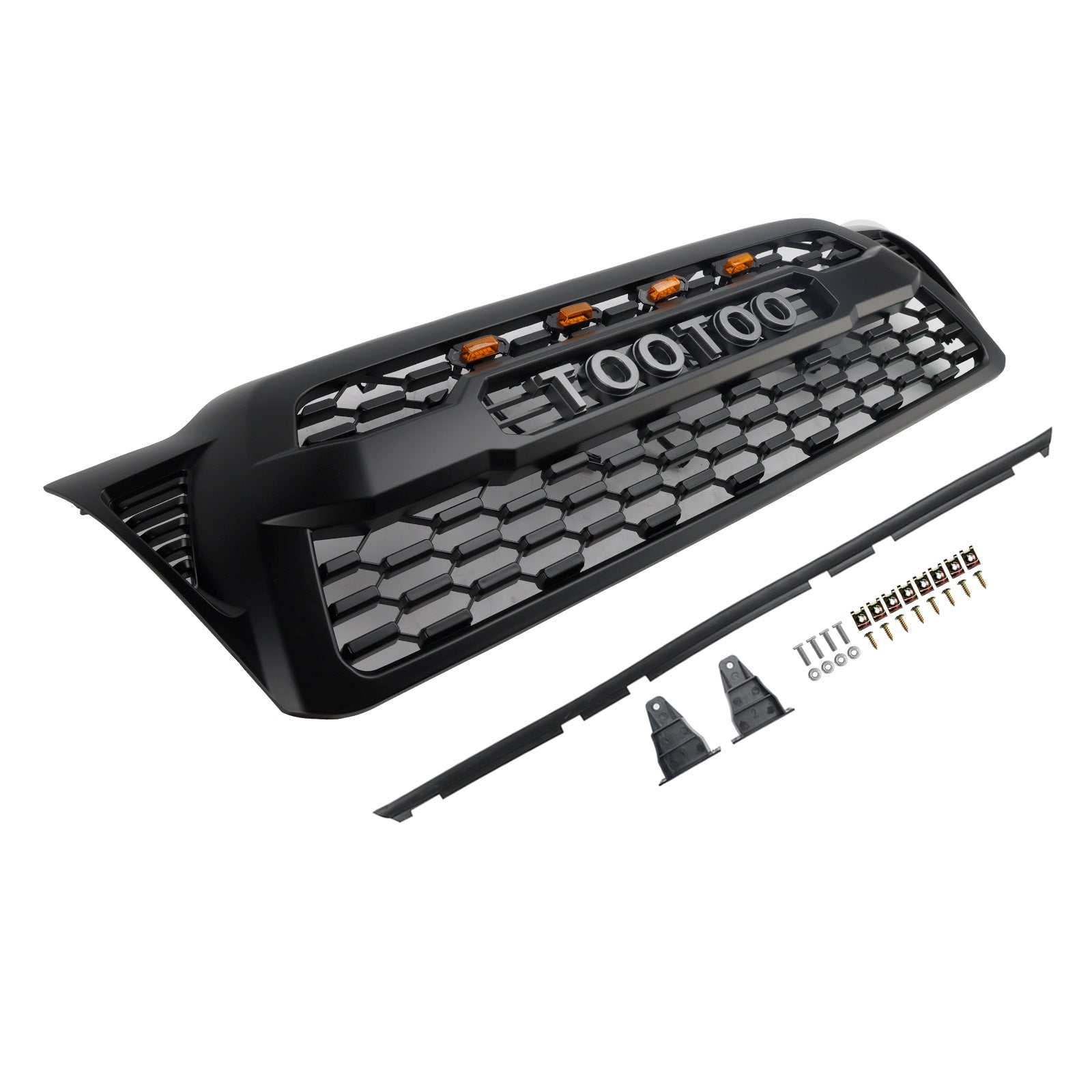 Griglia del paraurti anteriore nera opaca con LED per Toyota Tacoma 2005-2011