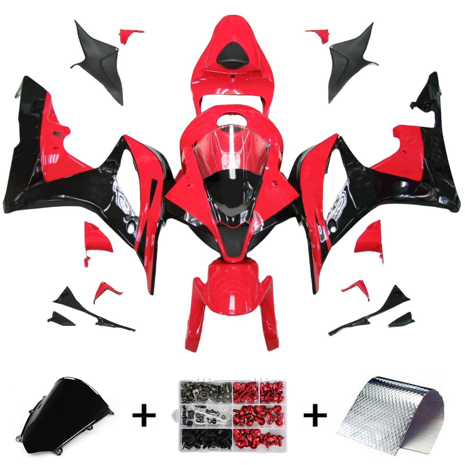 Kit de carenado de inyección, carrocería de plástico ABS para Honda CBR600RR 2007-2008 F5